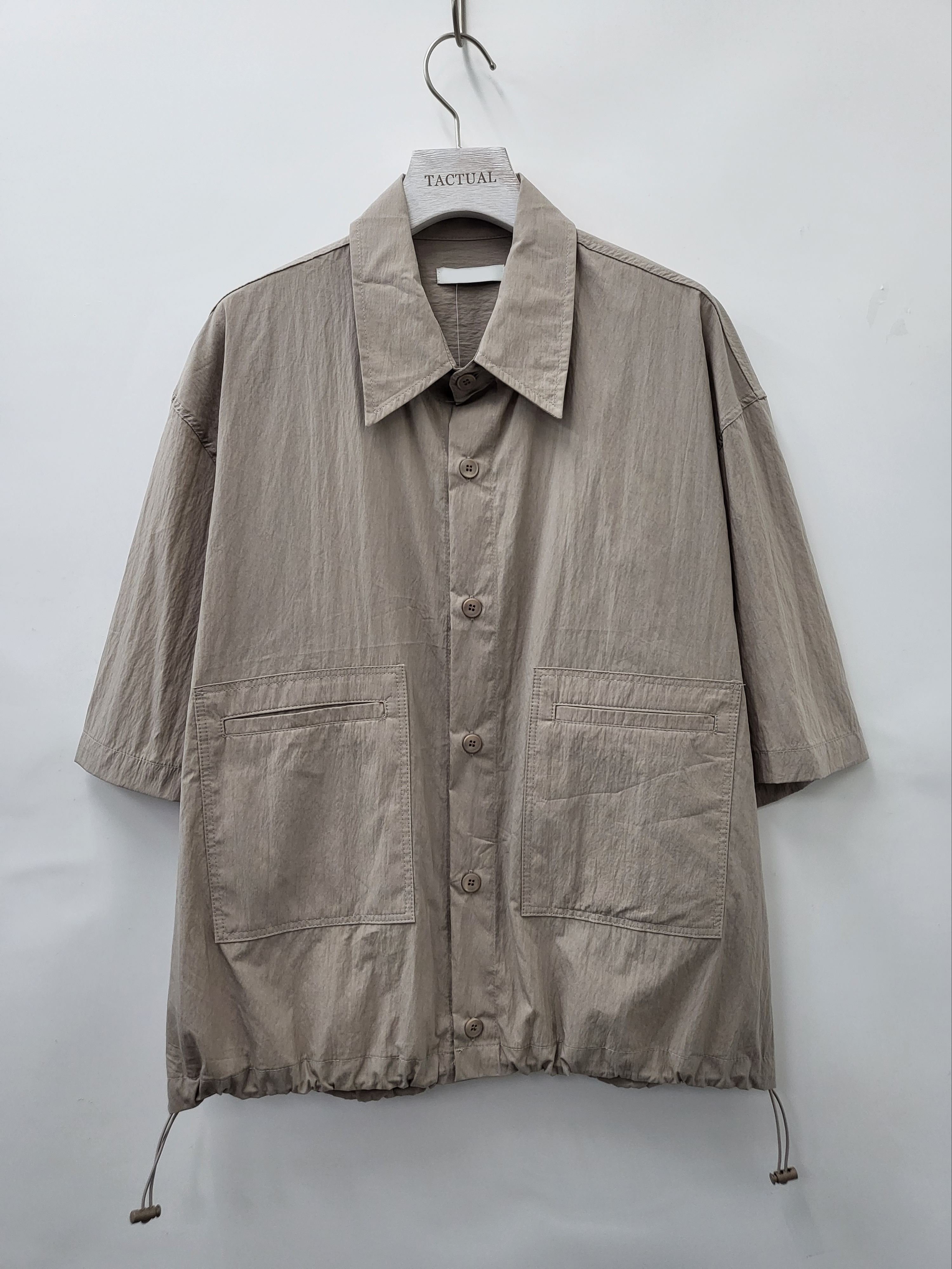 淨色可束腳短袖恤衫外套 S2046