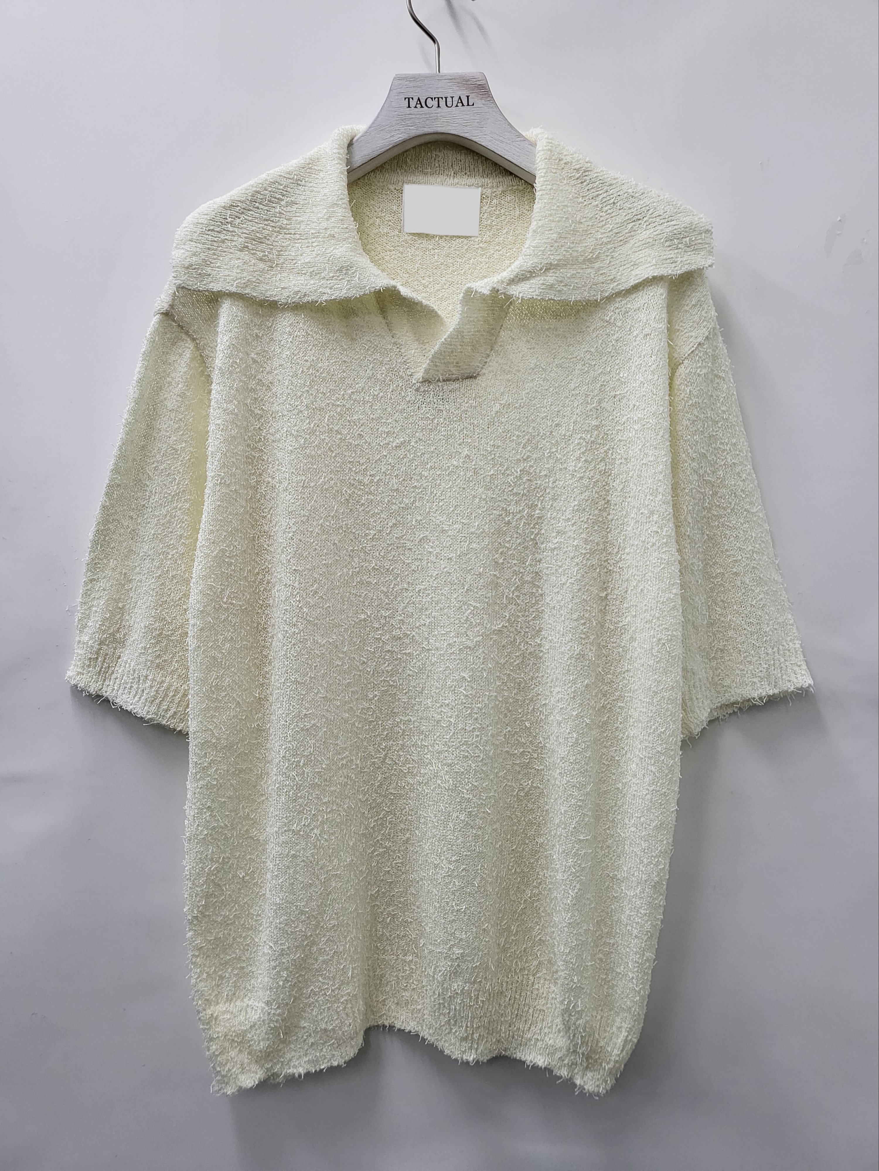 恤衫領淨色短袖Tee T4974