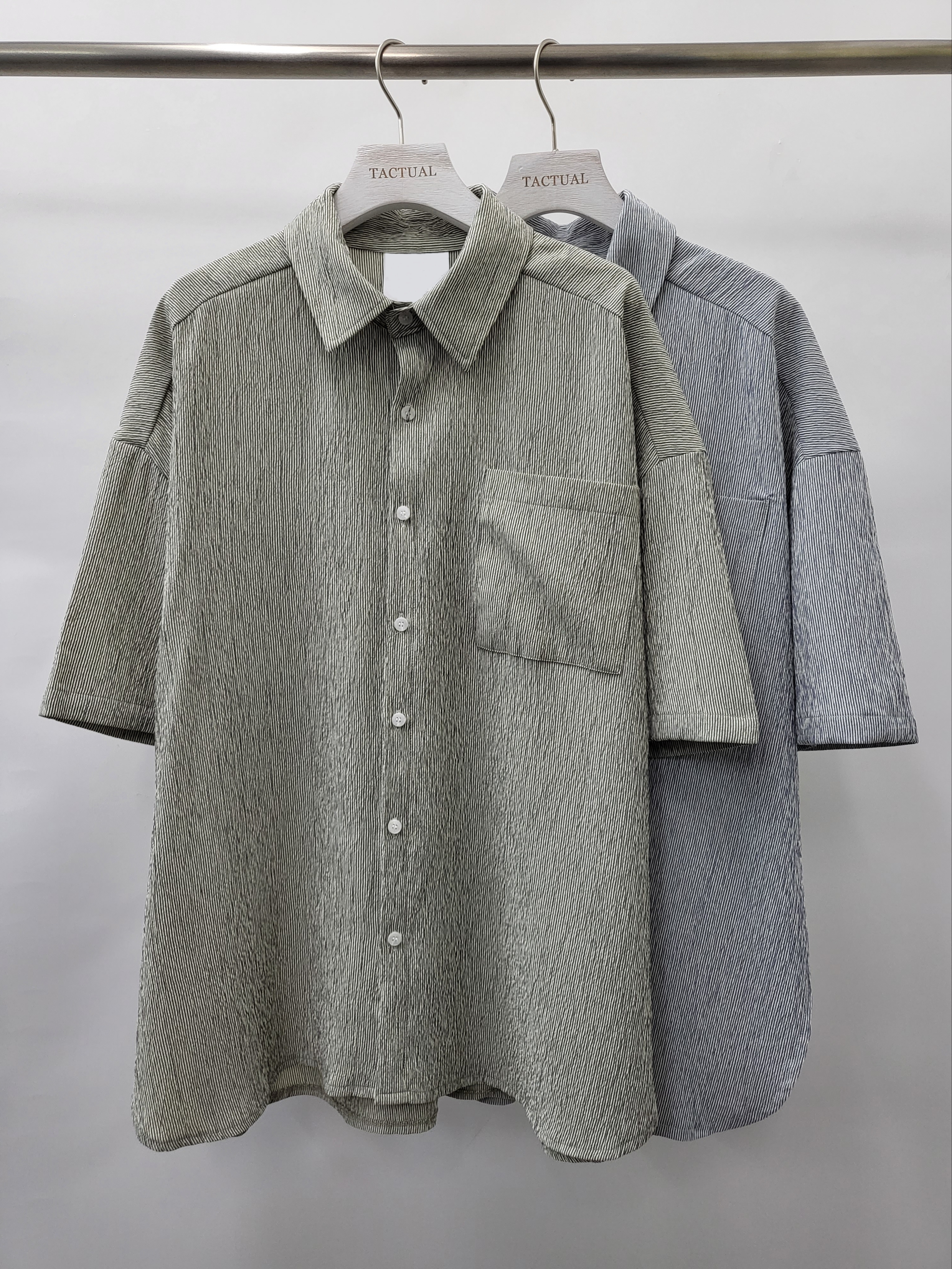 條子短袖恤衫 S2049