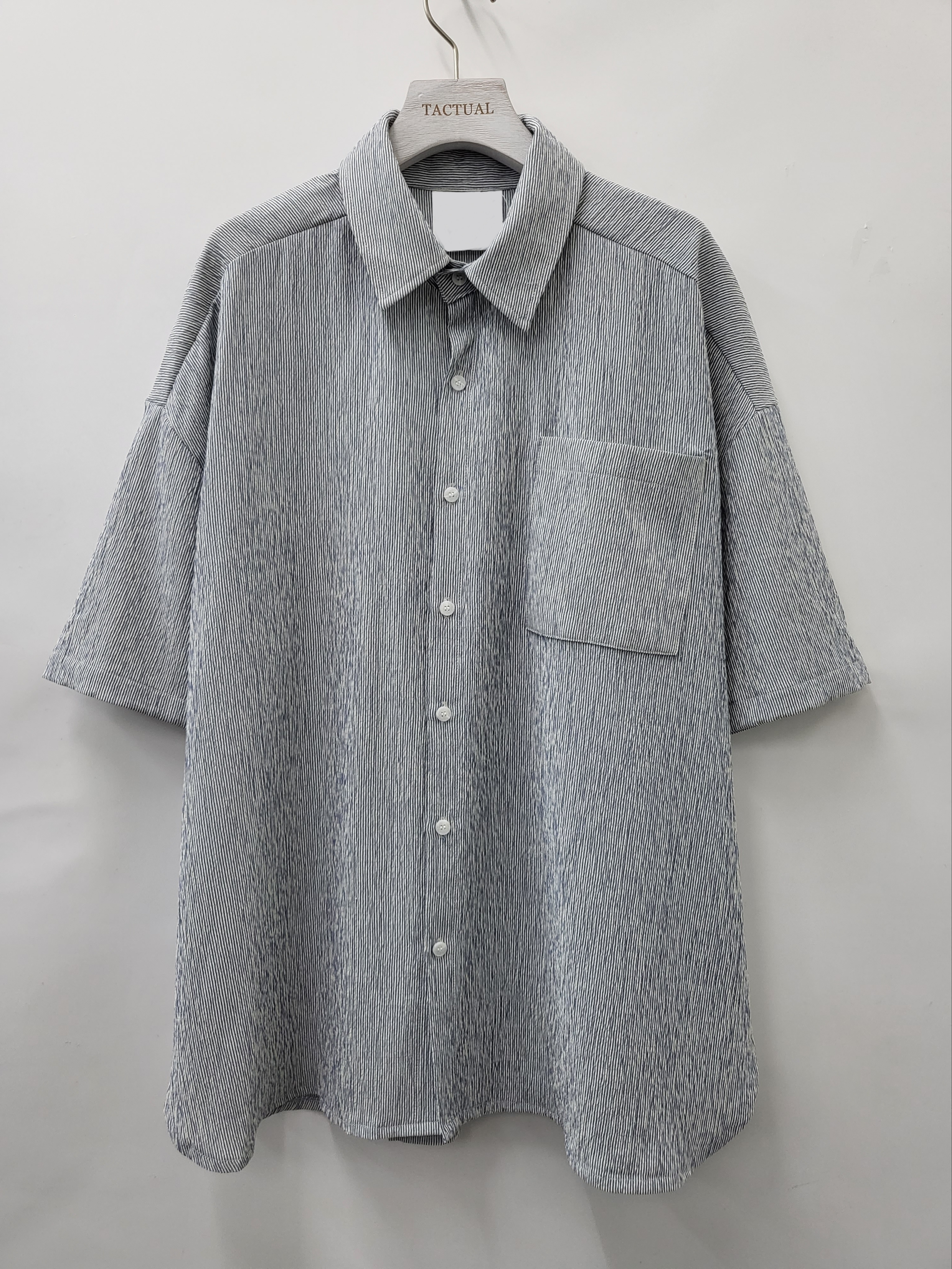 條子短袖恤衫 S2049