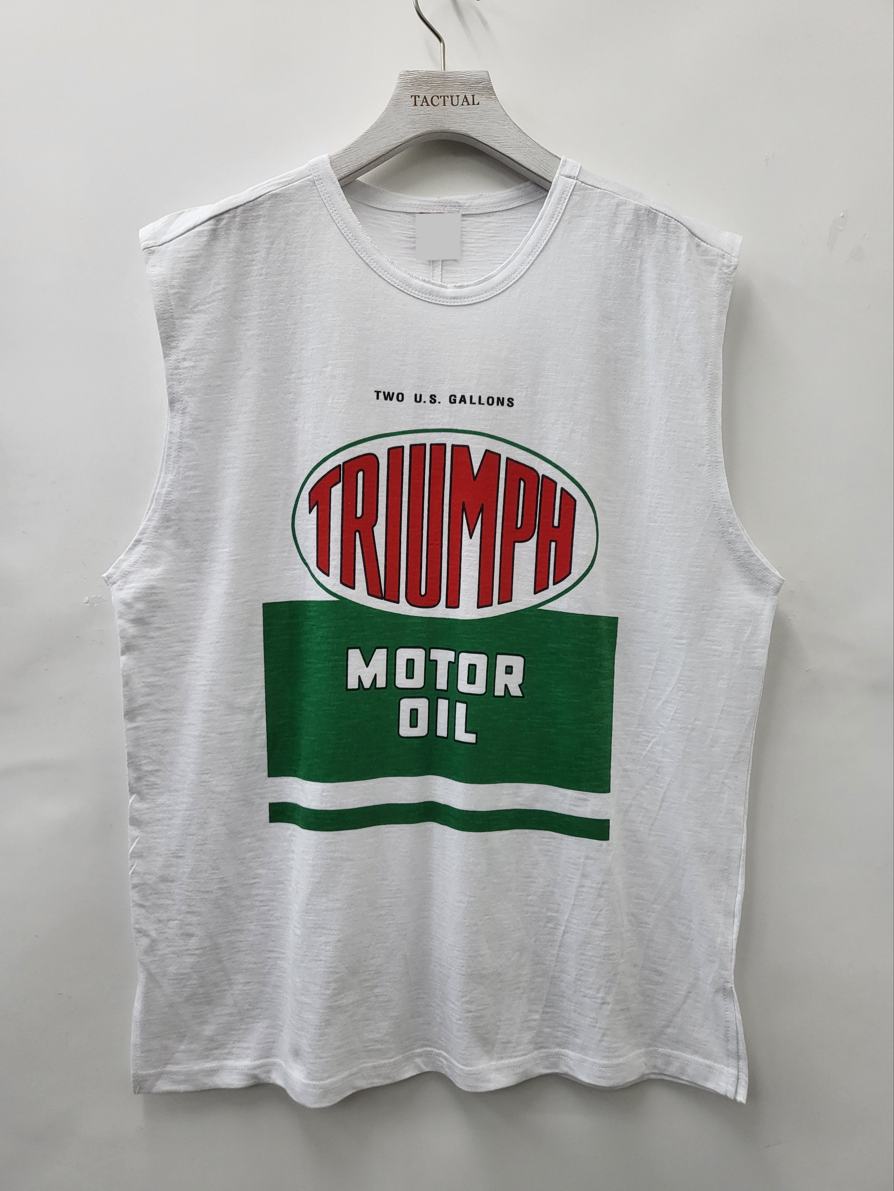 英文字圖案背心 V921