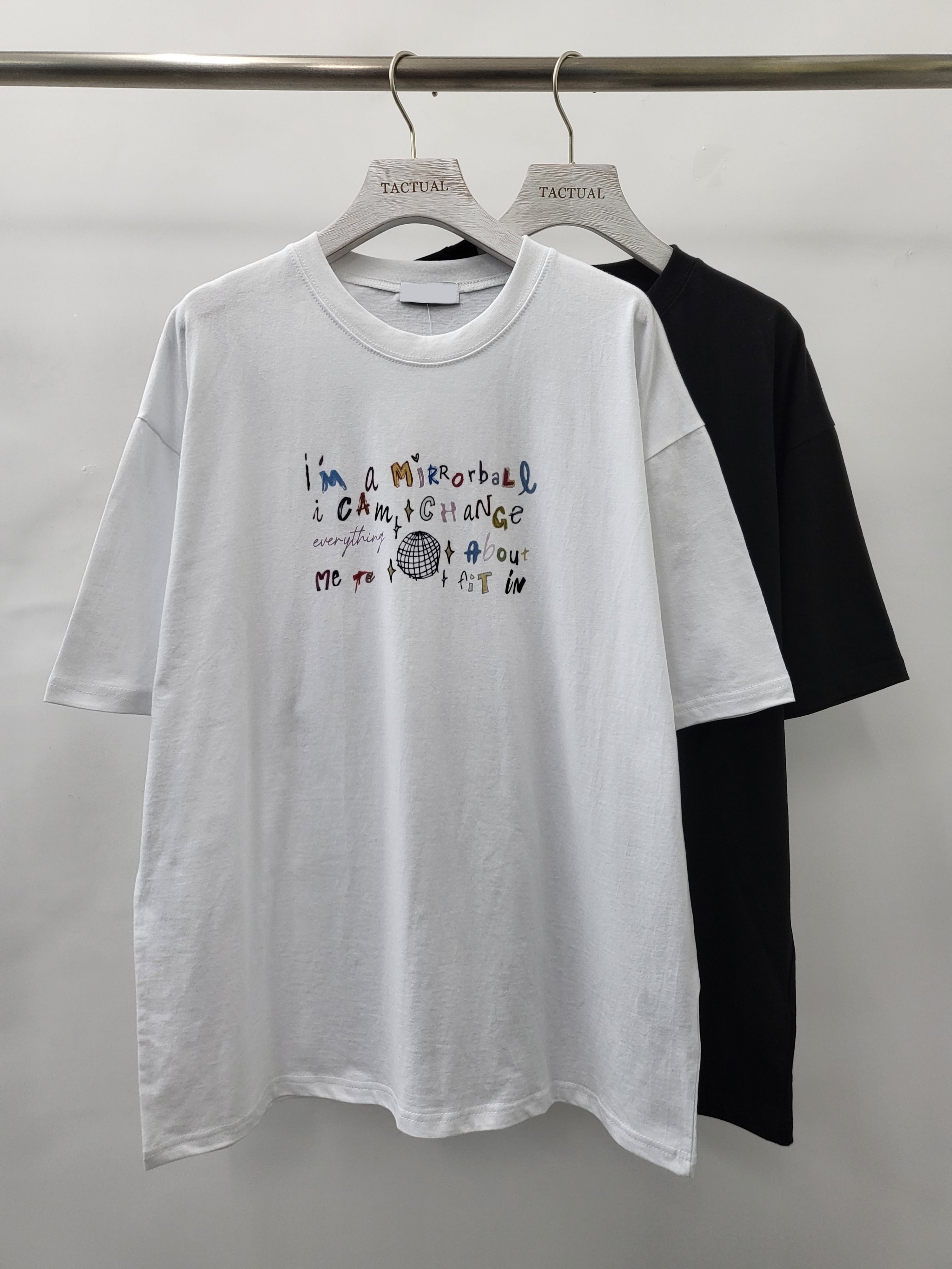 英文字圖案短袖Tee T4971