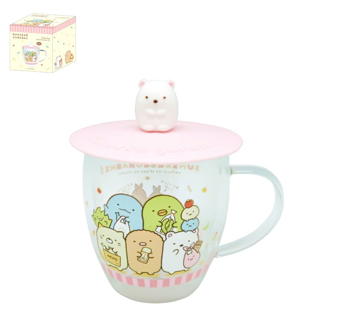 角落生物 - 雙層玻璃杯連硅膠蓋