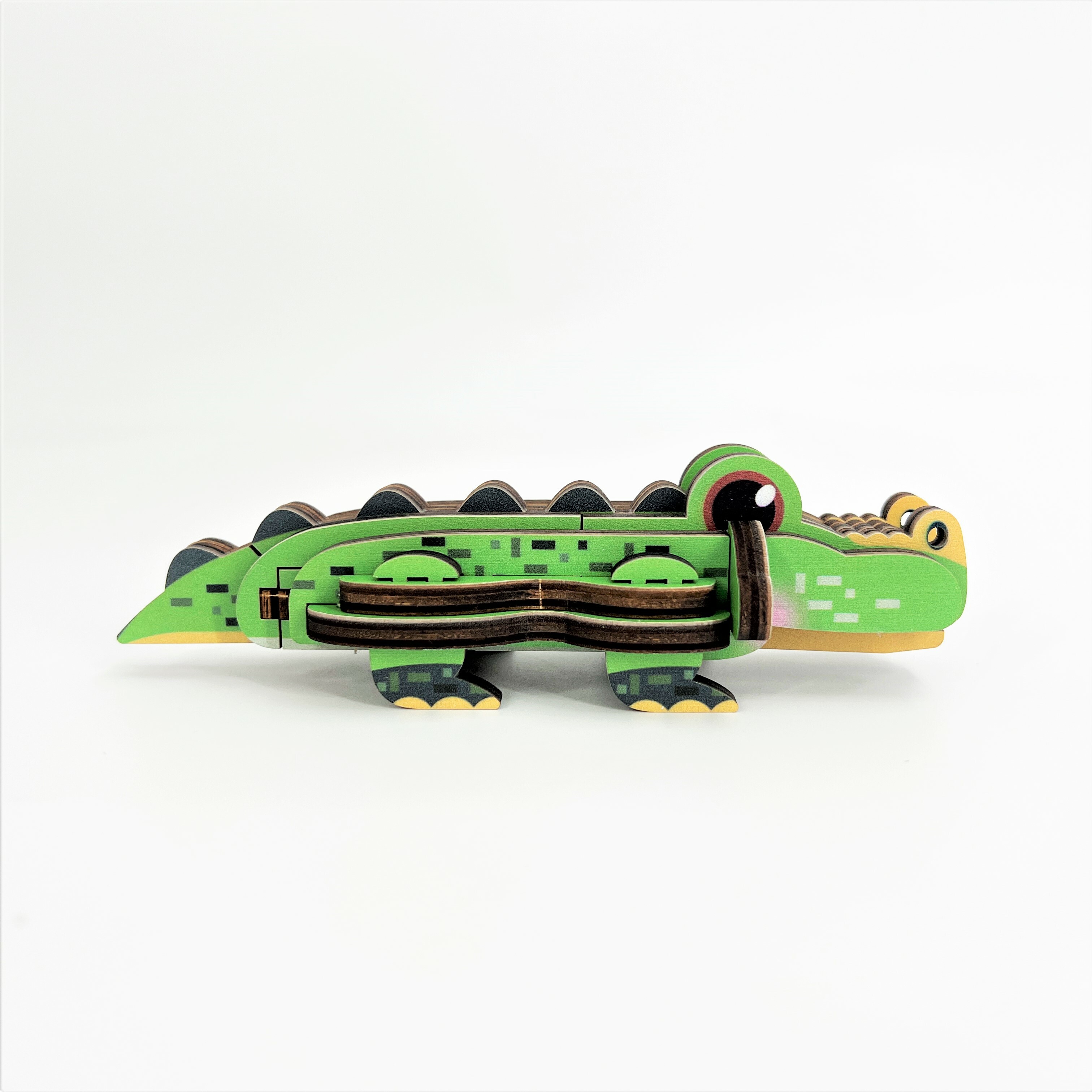 Team Green 3D Plywood Puzzle Luban Academy - Crocodile