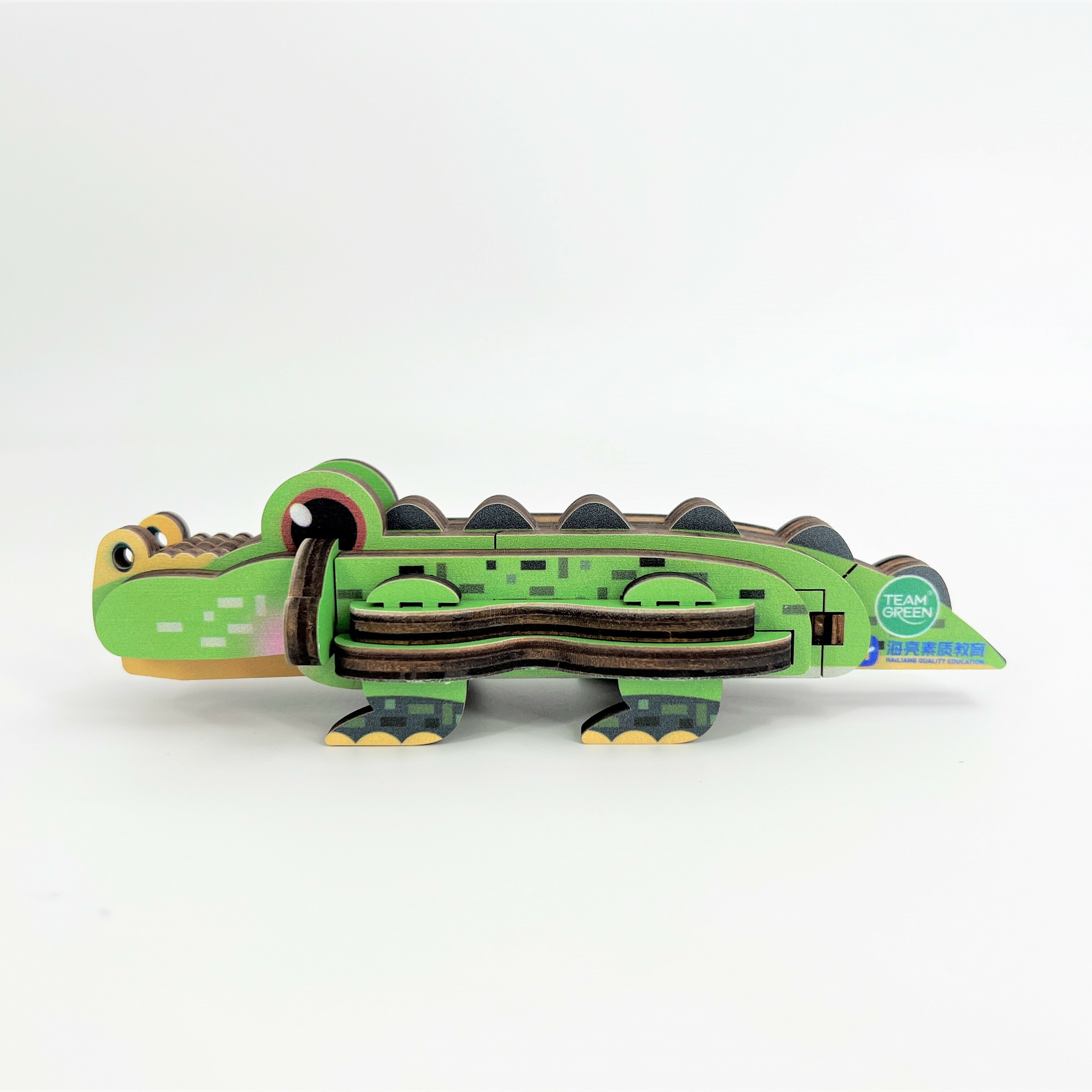 Team Green 3D Plywood Puzzle Luban Academy - Crocodile