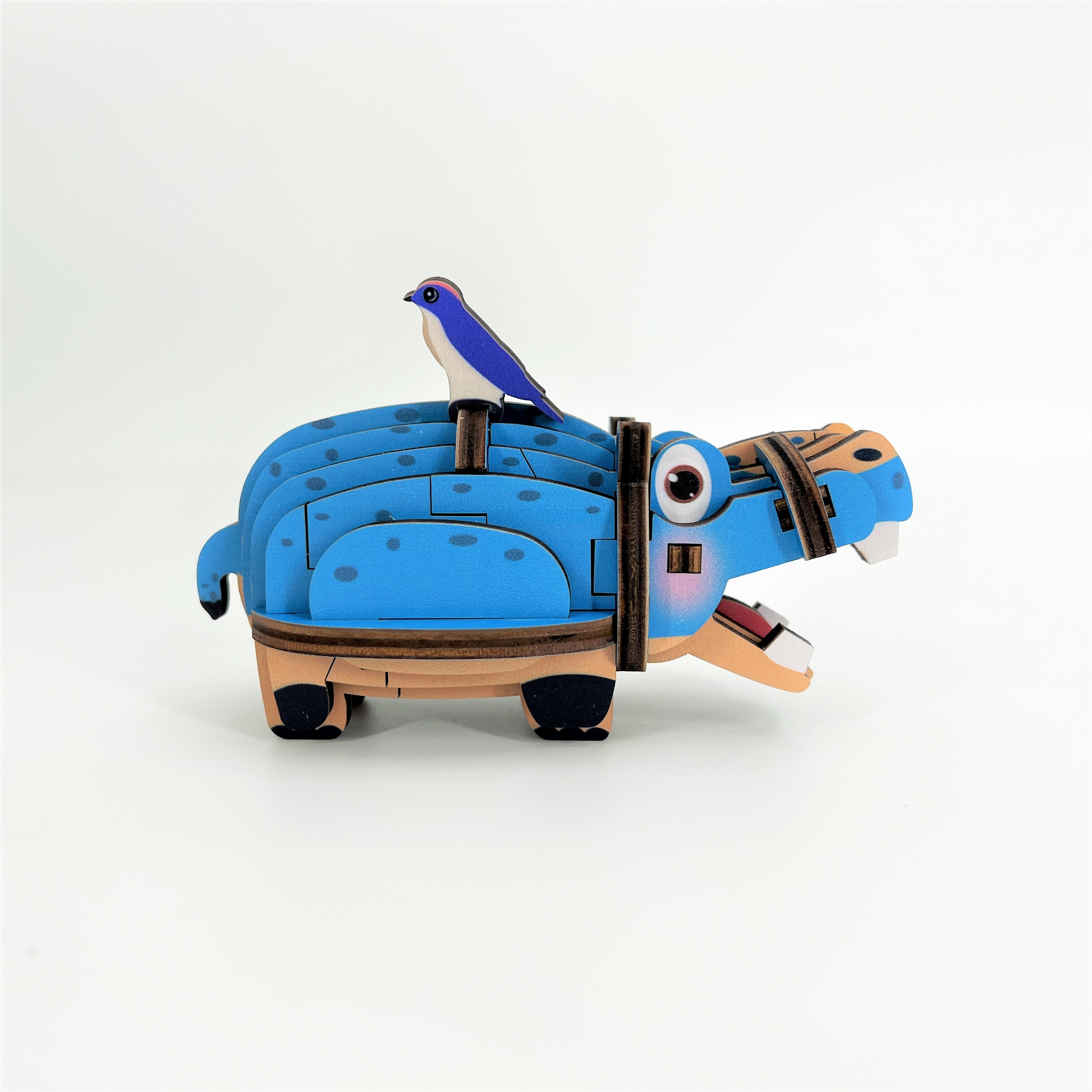 Team Green 3D Plywood Puzzle Luban Academy - Hippo
