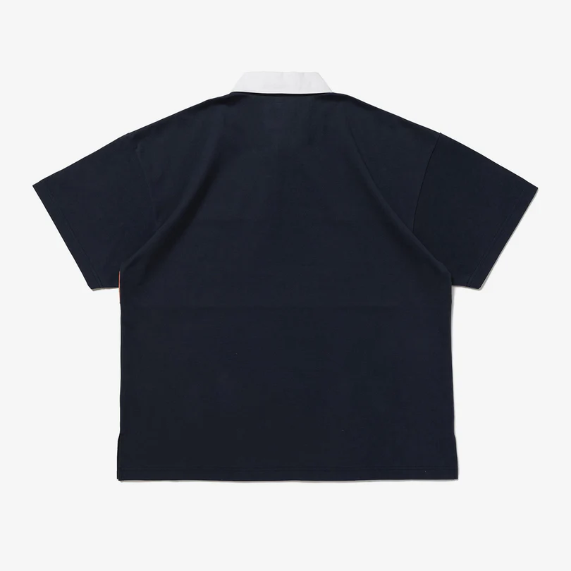 DESENDANT SS23 CROUCH POLO SS NAVY ORANGE
