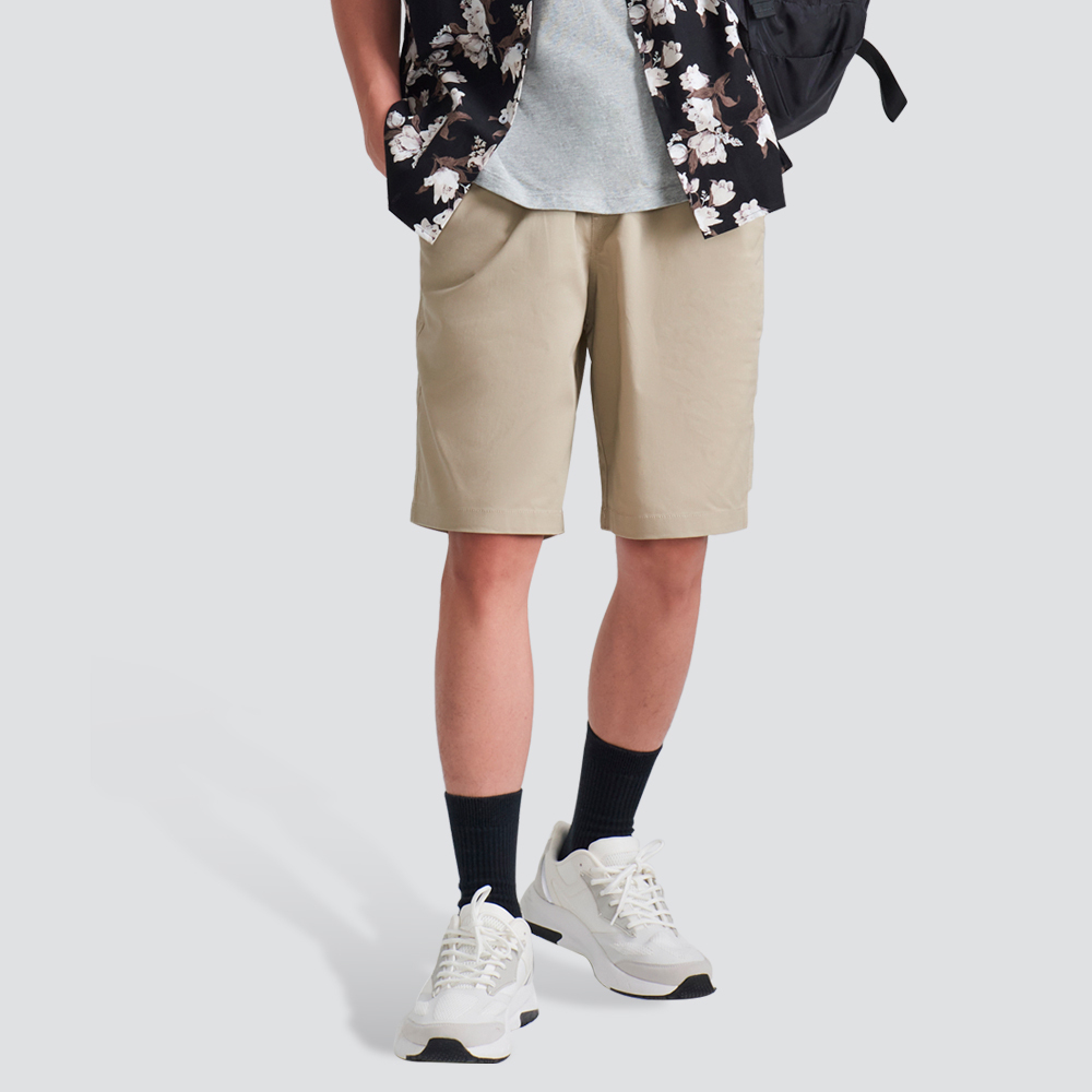 鬆緊休閒短褲-四色