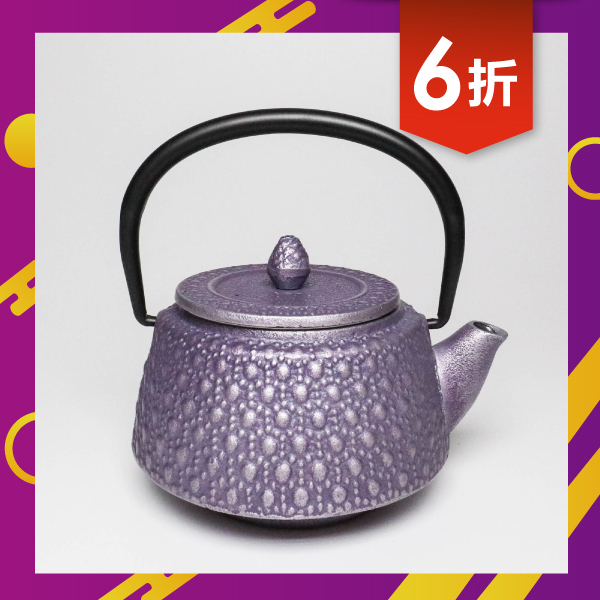 【岩戶鑄工所】九重龜甲 彩壺0.3L-銀紫