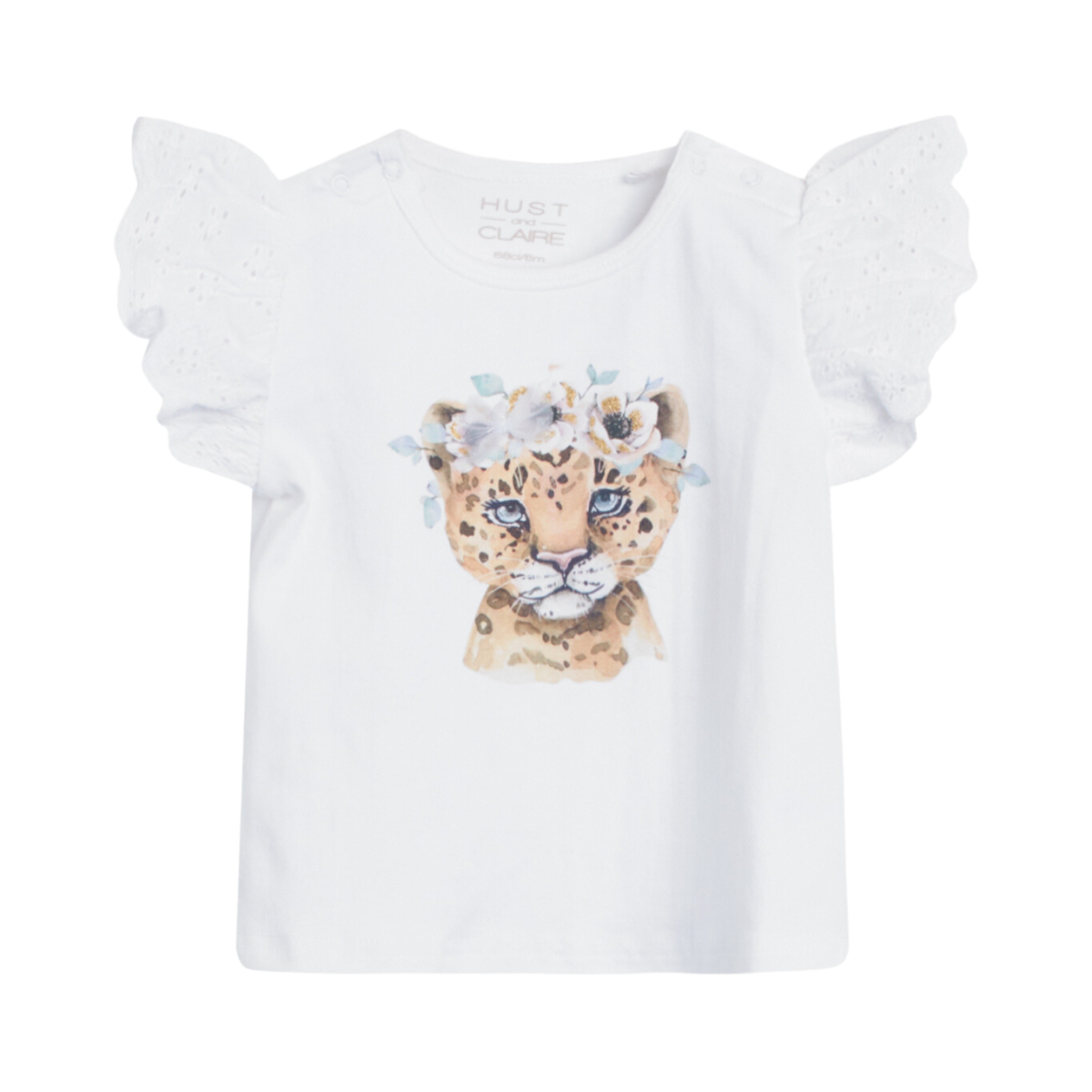 〖 Hust & Claire 〗白色花冠小獅子上衣