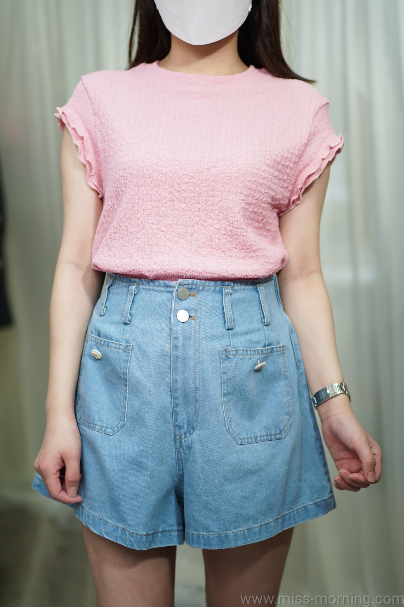 雙波浪邊袖上衣(13240)