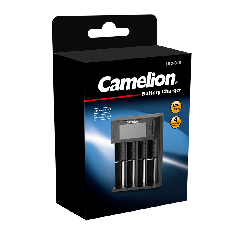 [通用型] 勁獅王 Camelion USB電池充電器 (不包括充電電池) LBC-318 [同時兼容18650/AA/AAA/C/D電等]