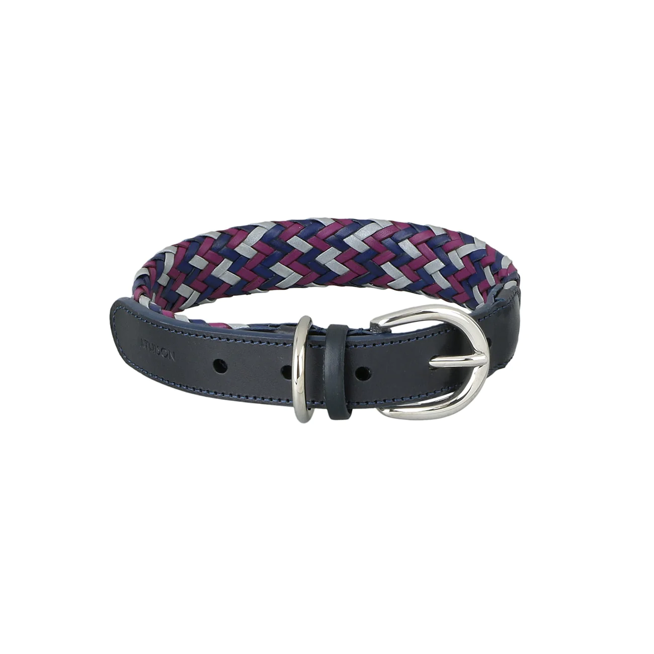 ATHISON - 反光皮革寵物頸圈 (M)