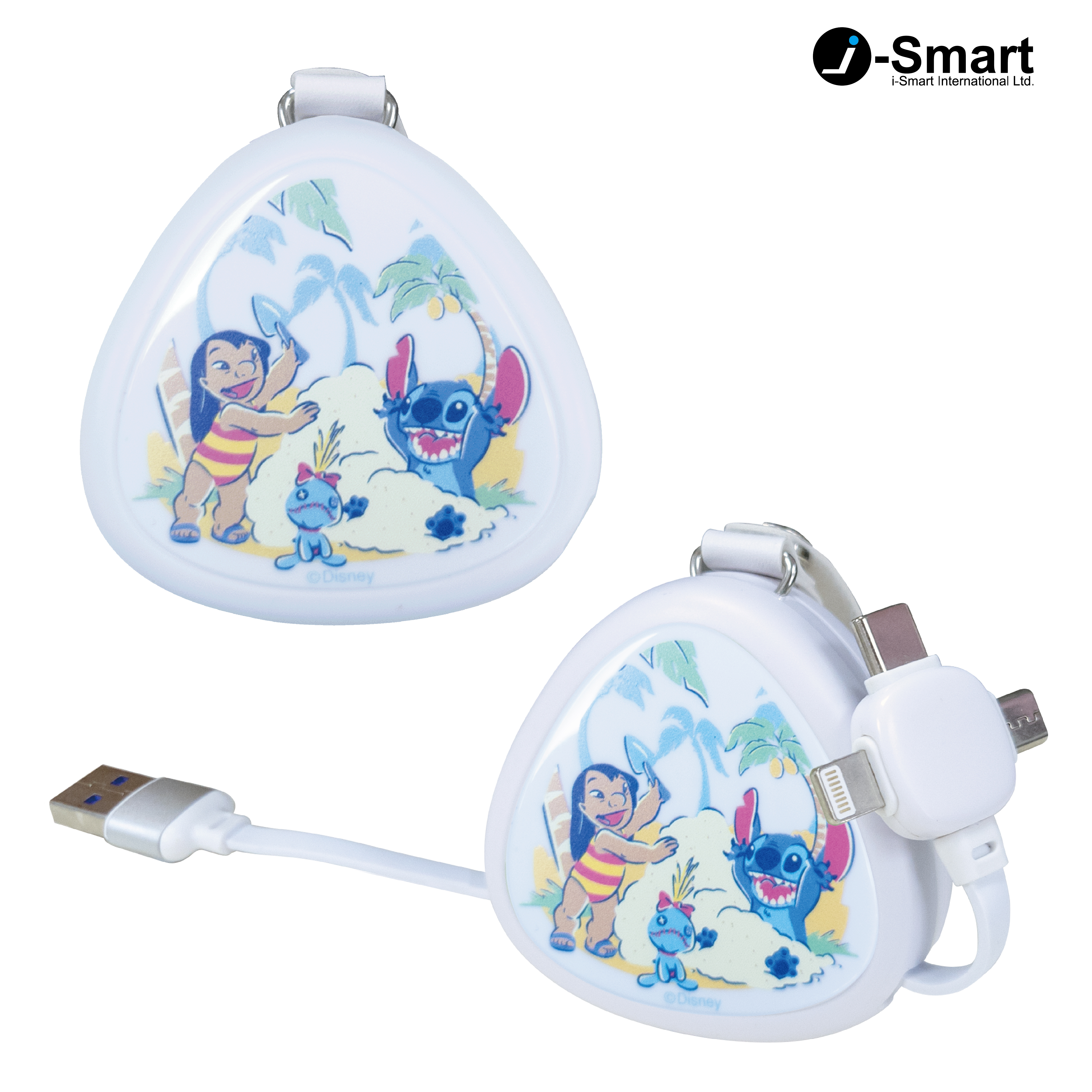 i-Smart-迪士尼-3合1充電線(66W)-史迪仔 Stitch