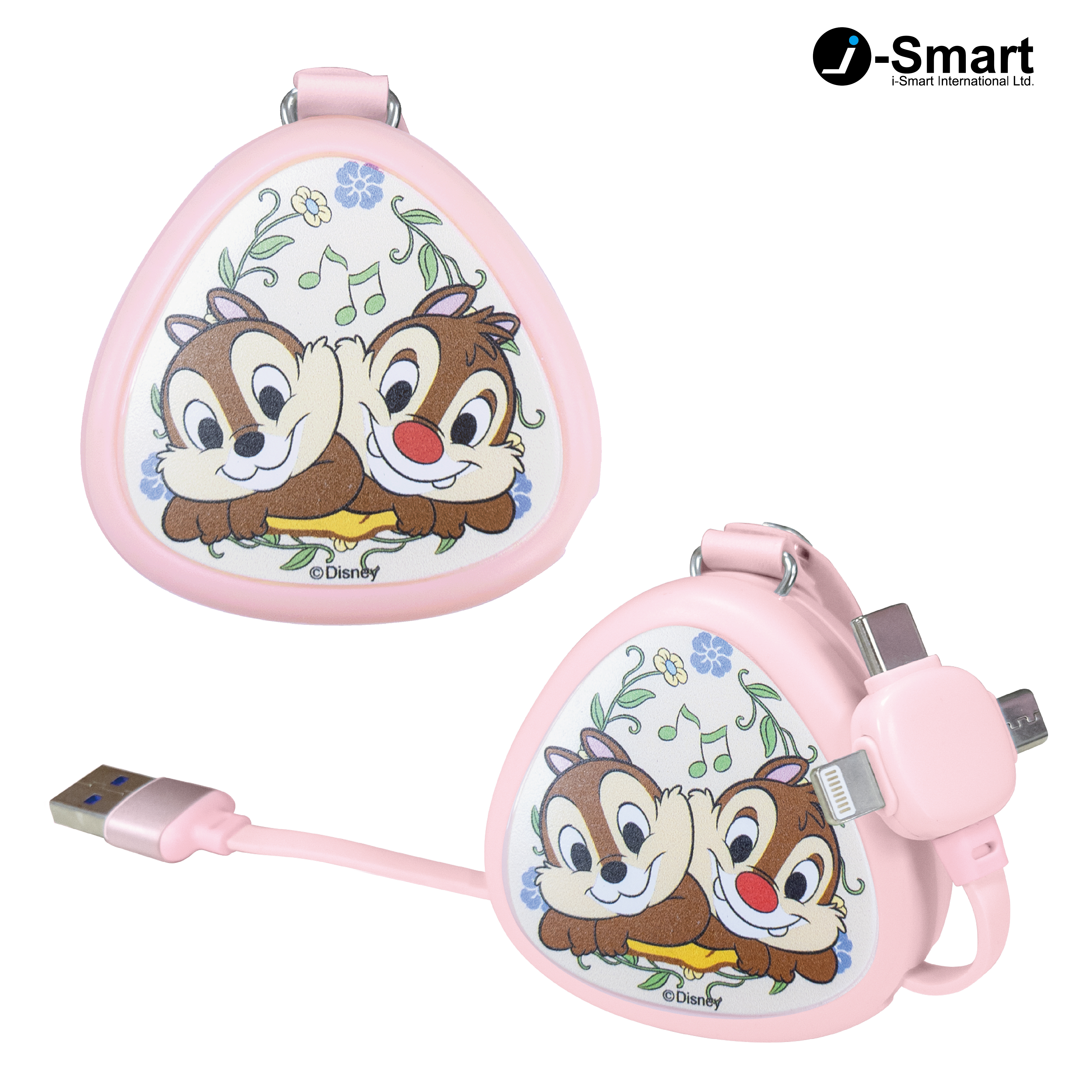 i-Smart-迪士尼-3合1充電線(66W)-鋼牙與大鼻 Chip 'n Dale
