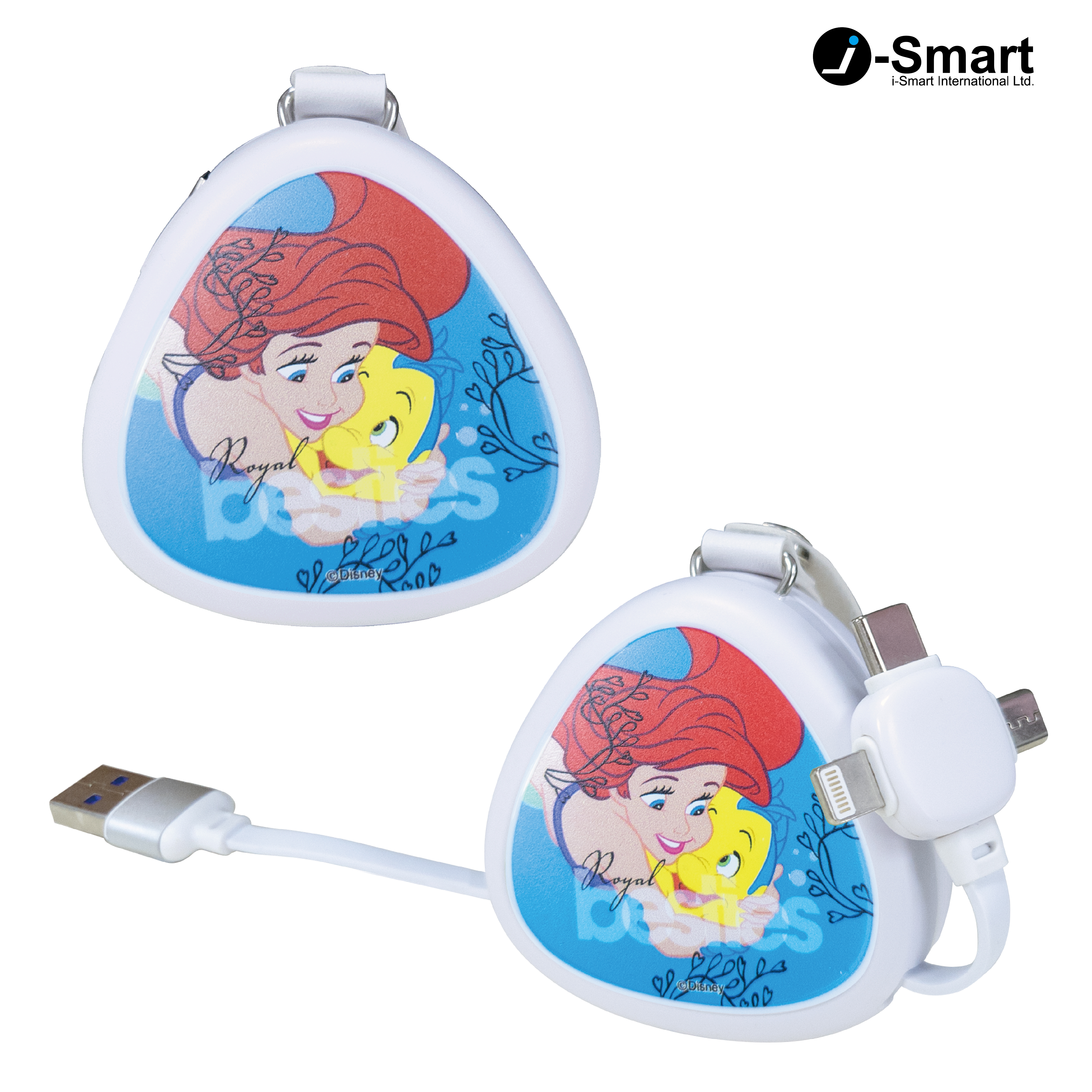 i-Smart-迪士尼-3合1充電線(66W)-小魚仙 The Little Mermaid