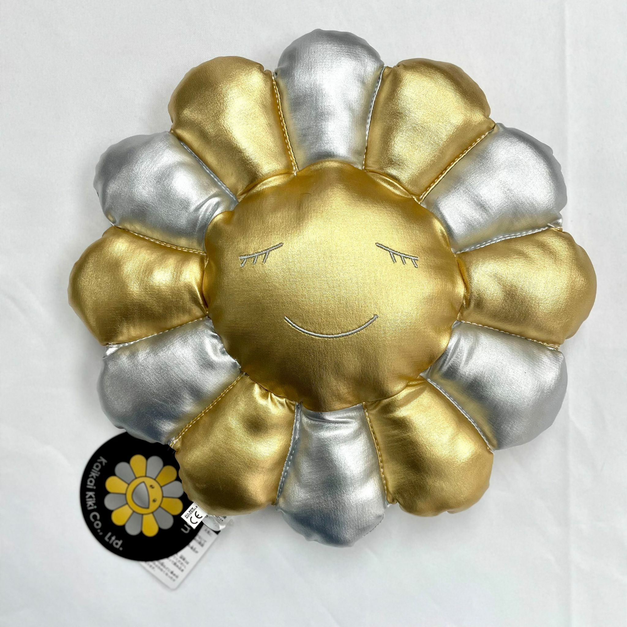30cm / 60cm Takashi Murakami Flower Cushion (Silver & Gold)(Sliver Mouth)