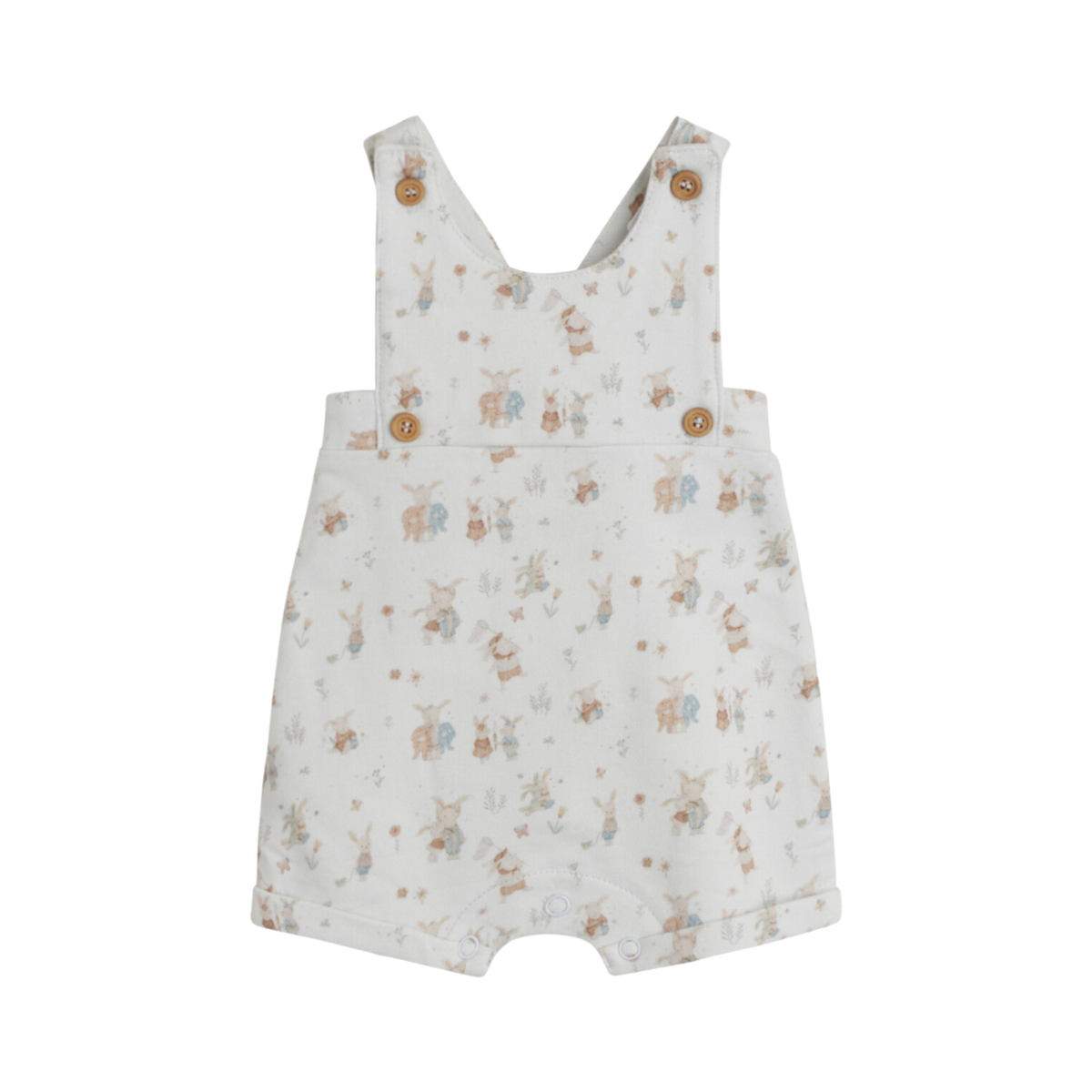 〖 Hust & Claire 〗粉藍小兔子吊帶連身褲