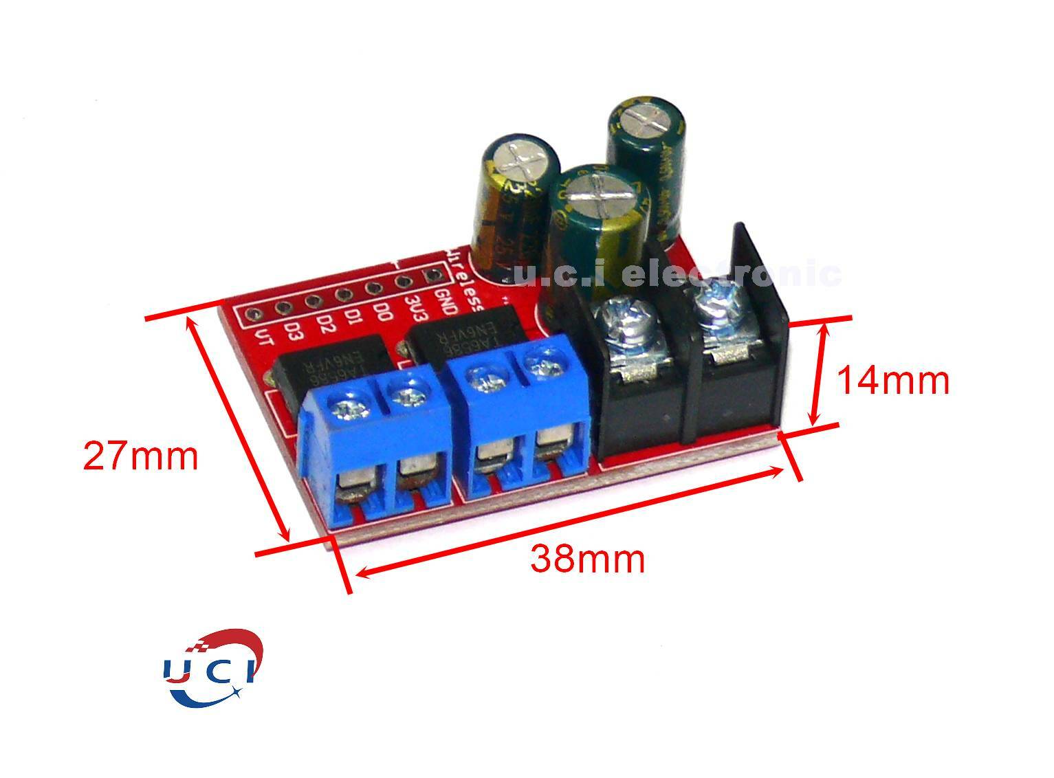 【UCI電子】 (中) 5A雙路直流電機驅動模組可遙控 正反轉PWM調速遙控繼電器燈條 5AD