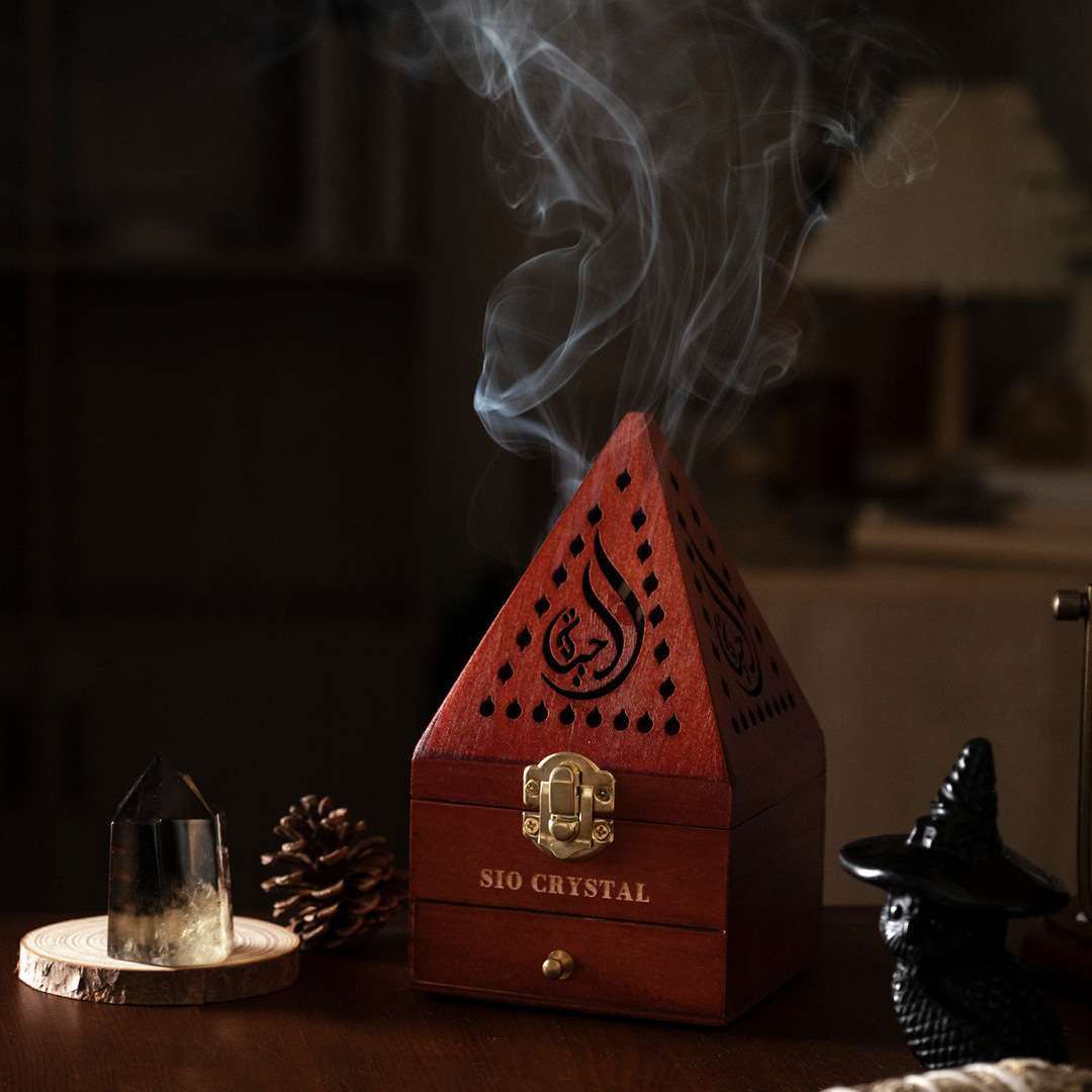 【薩滿療癒】木製淨化塔香盒