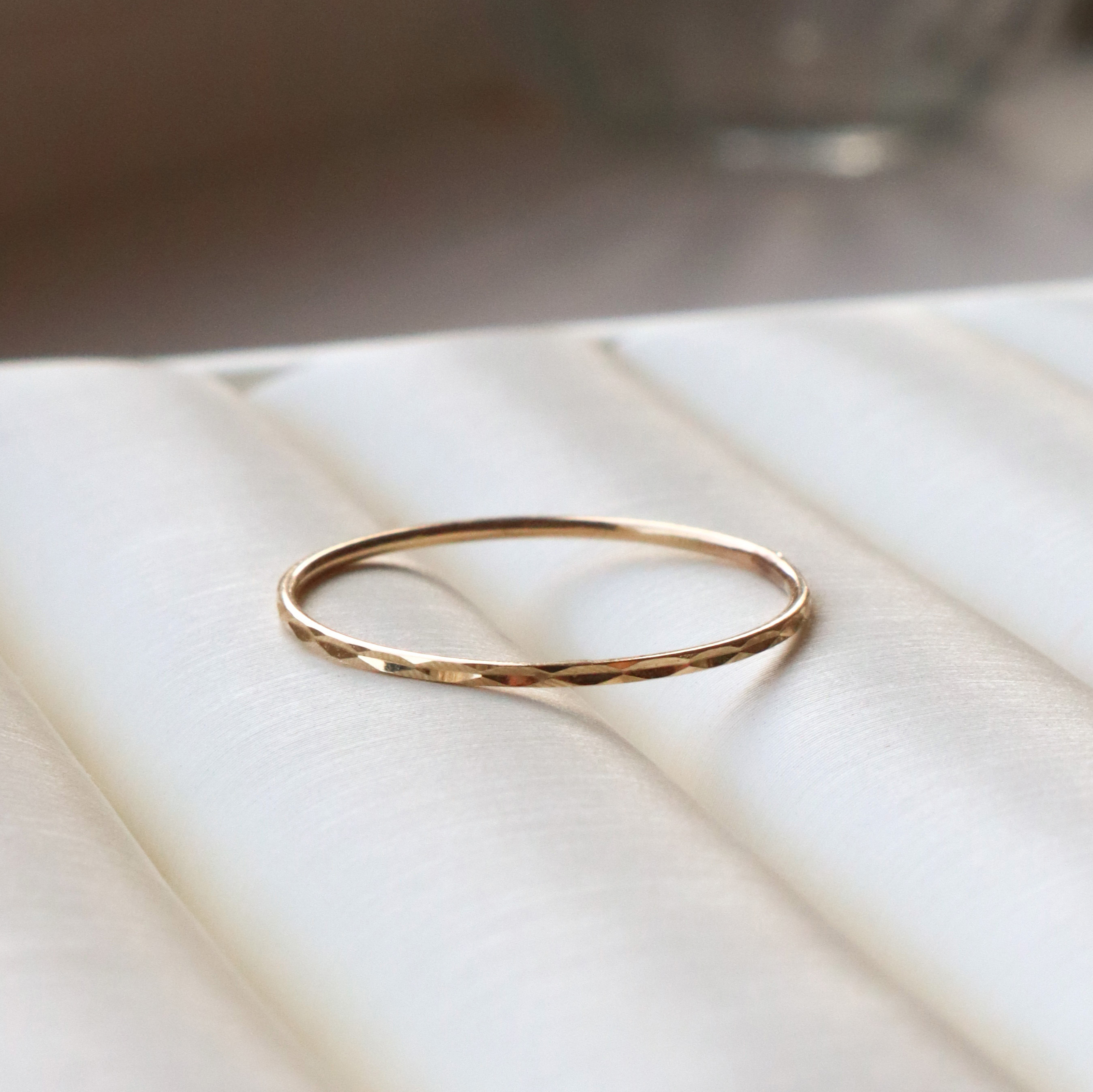 K10/經典菱格線戒