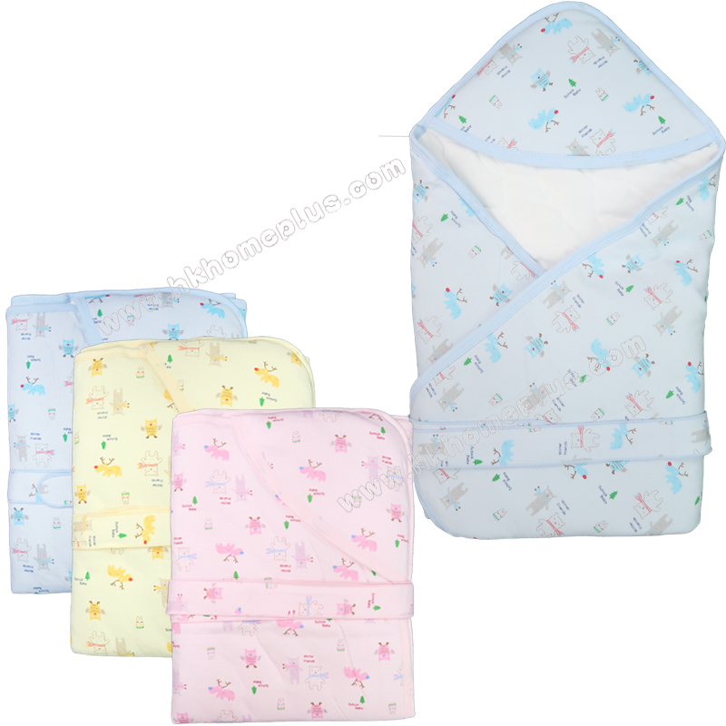 舒適牌: 台灣製 - 嬰兒夾絲印花抱毯