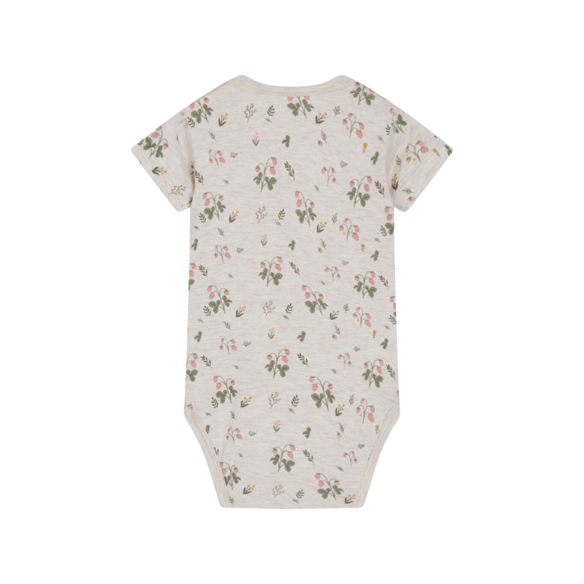 〖 Hust & Claire 〗米色小草莓竹纖維包屁衣