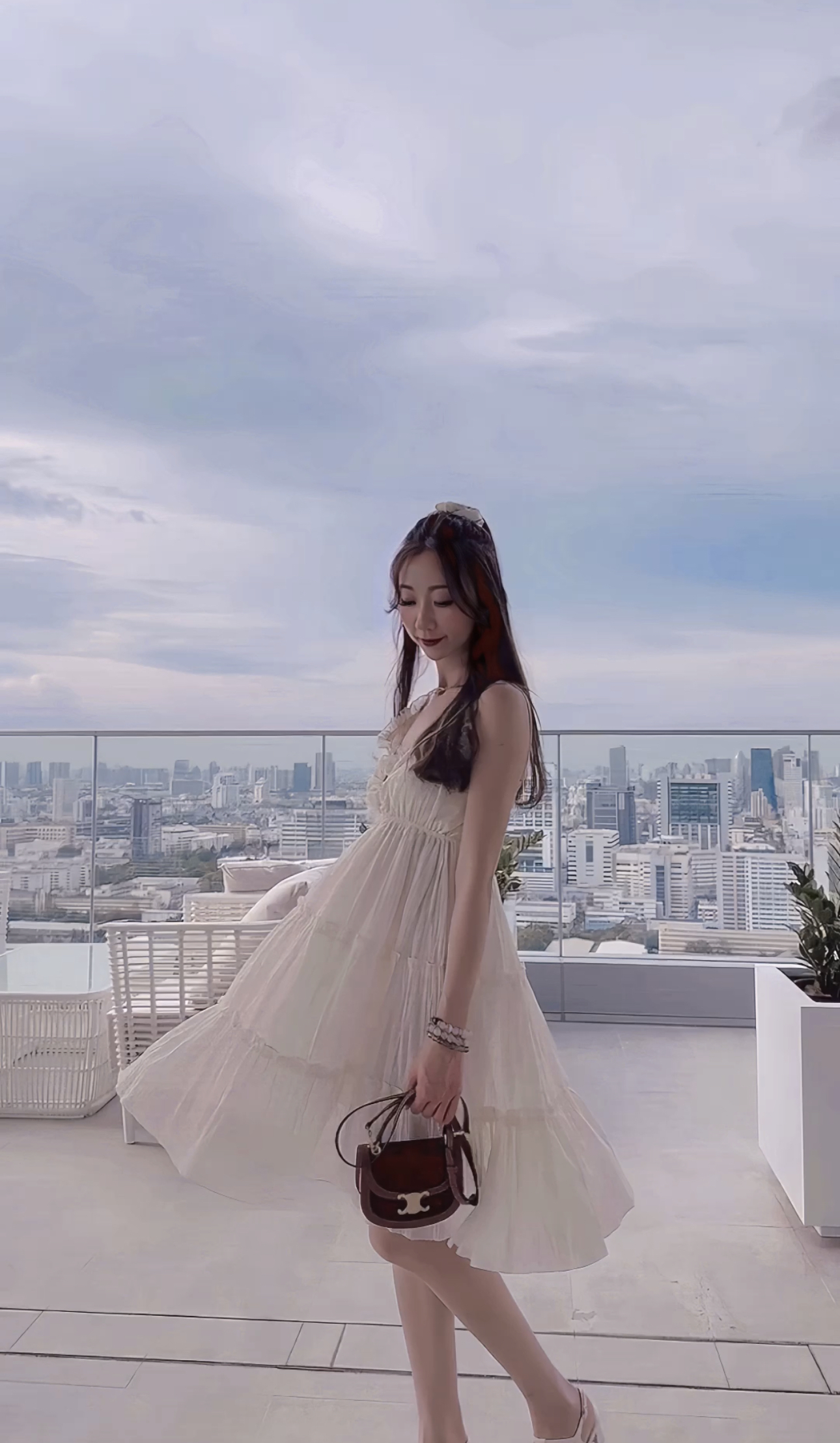 THE COTTON VACAY CREAMY DRESS - 100% FROM THAILAND