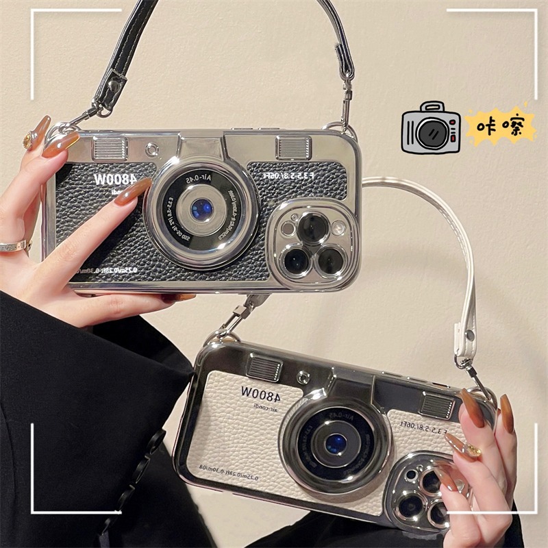 iPhone系列創意背袋防摔殼【電鍍相機殼】TPU軟殼