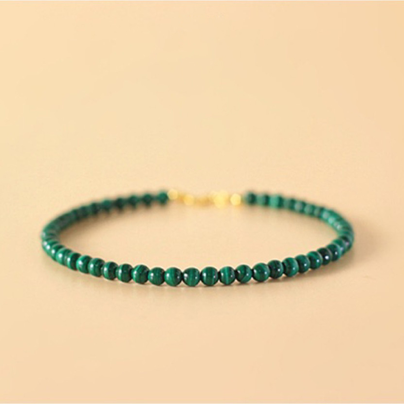 【九德】天然孔雀石3mm水晶手鍊/水晶手串