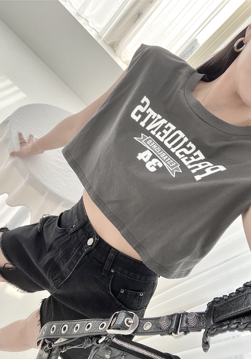 Pres34美式字母寬版短T*4色