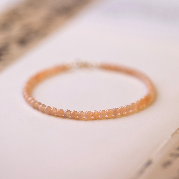 【向陽】太陽石/日光石3mm切面款水晶手鍊/水晶手串