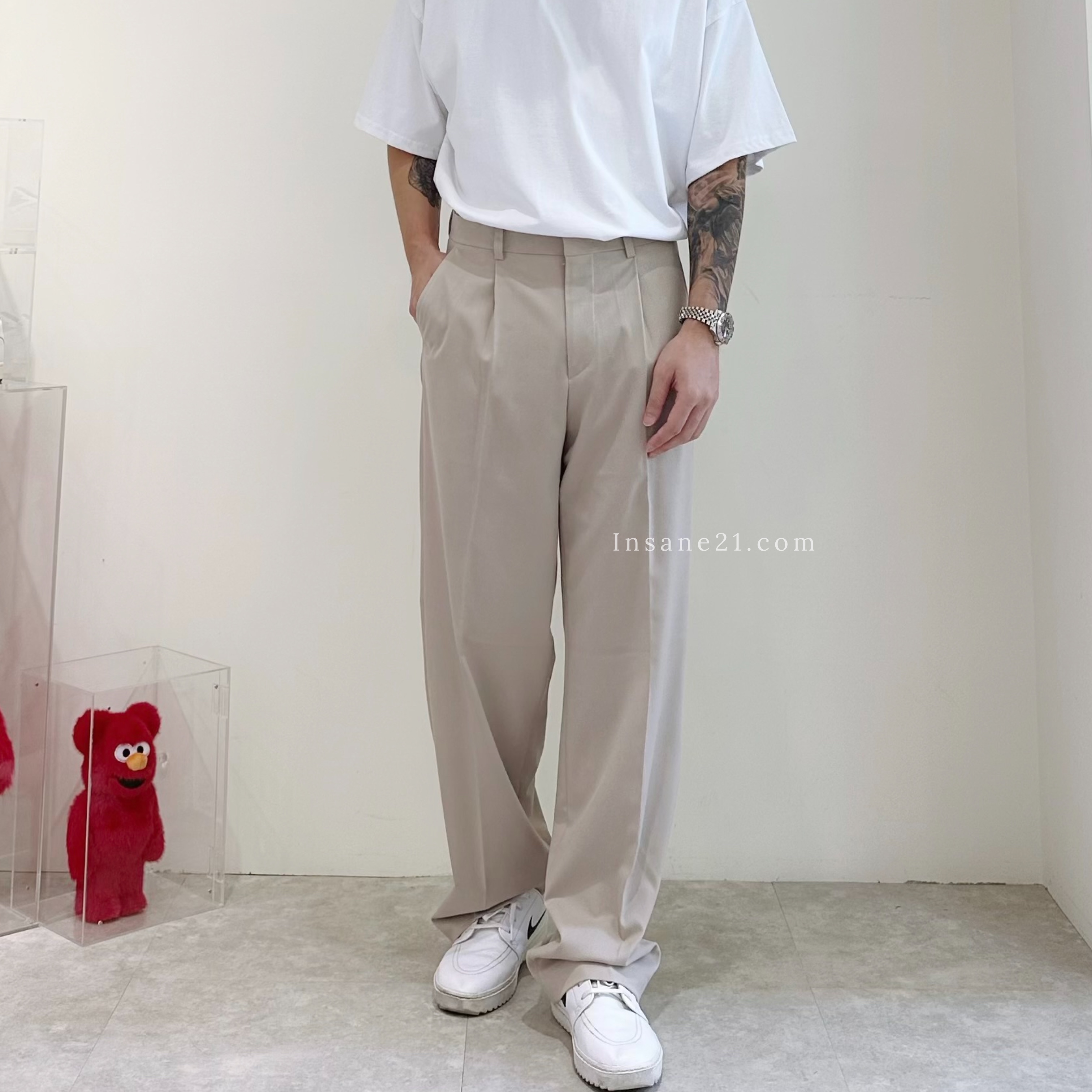 西裝素色百搭長褲 黑 // 灰 // 卡其