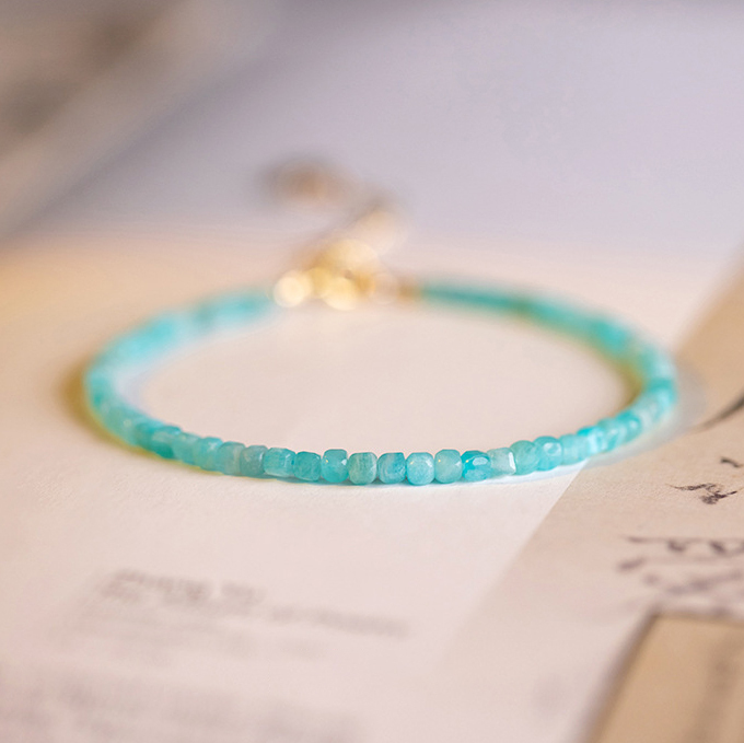 【碧藍之海】天河石2mm水晶手鍊/水晶手串