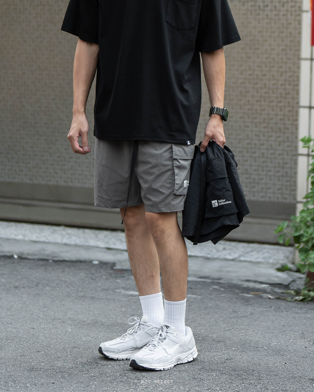 #現貨 Tailor collection 單邊口袋 防潑水塗層 海灘褲 黑色 鐵灰 662