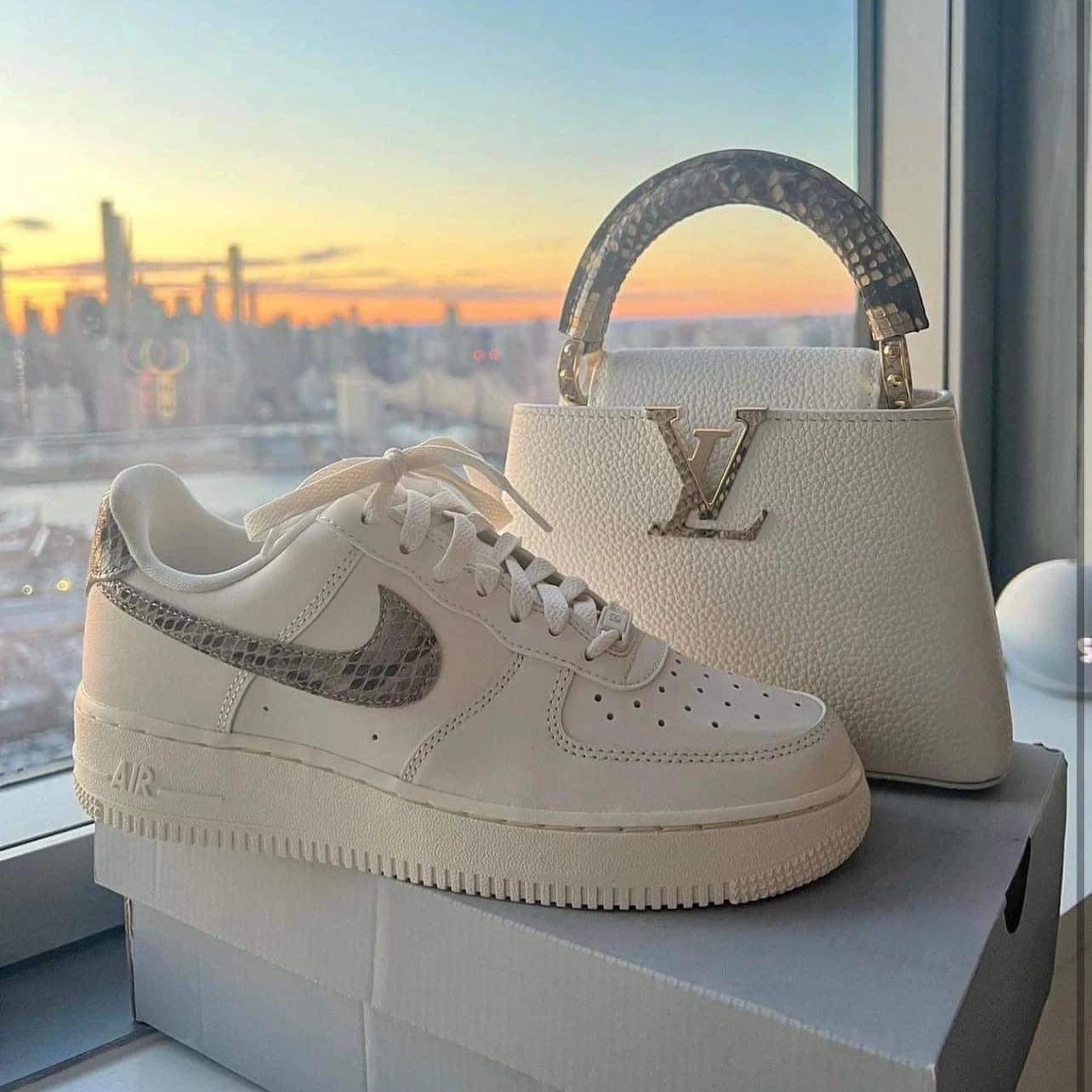 Nike Air Force 1 淺象牙白色 奶油白 蛇紋 白色 白鞋 AF1 DD8959-002