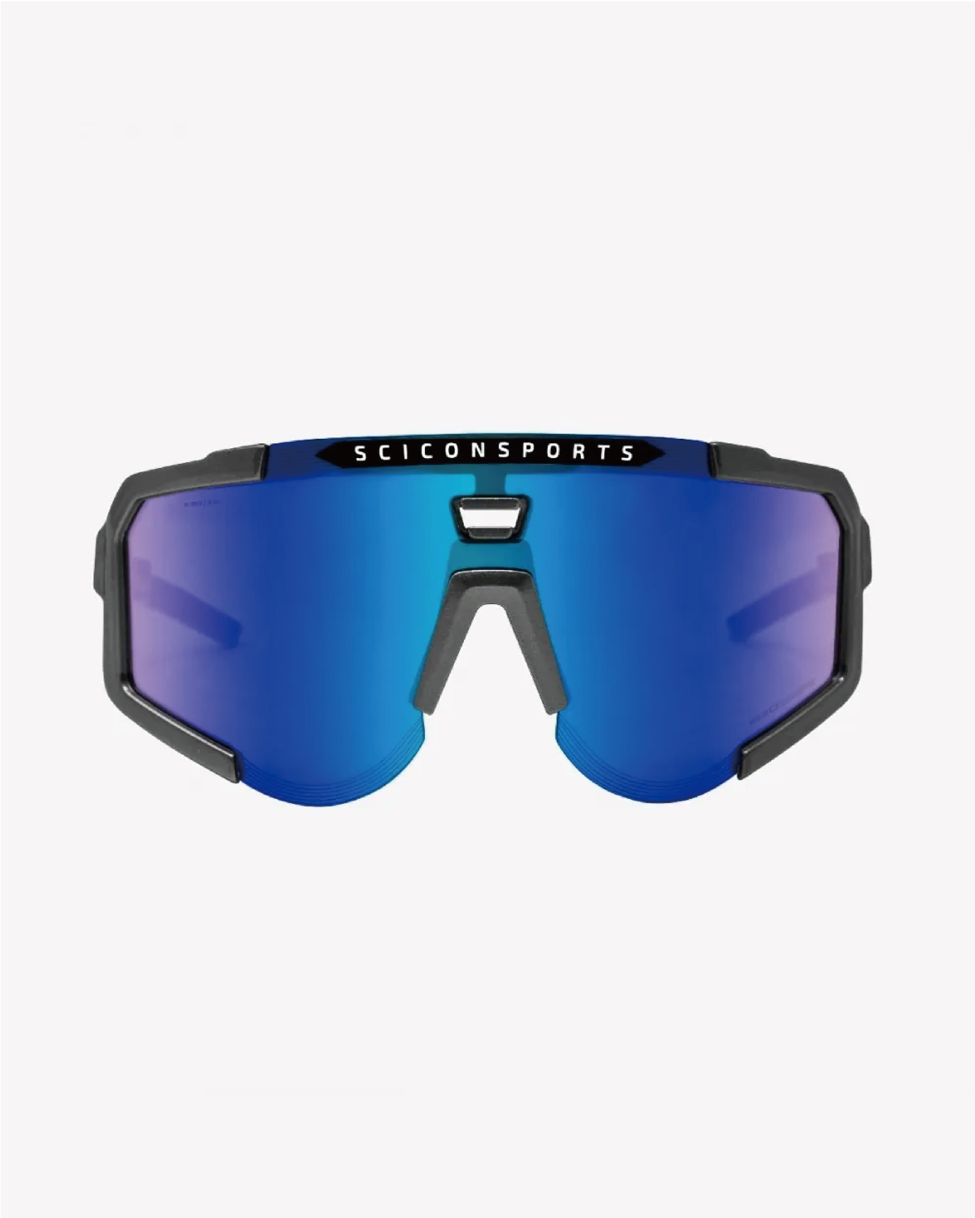 【SCICON】AEROSCOPE 運動眼鏡 亮灰鏡框 / 鏡面藍片