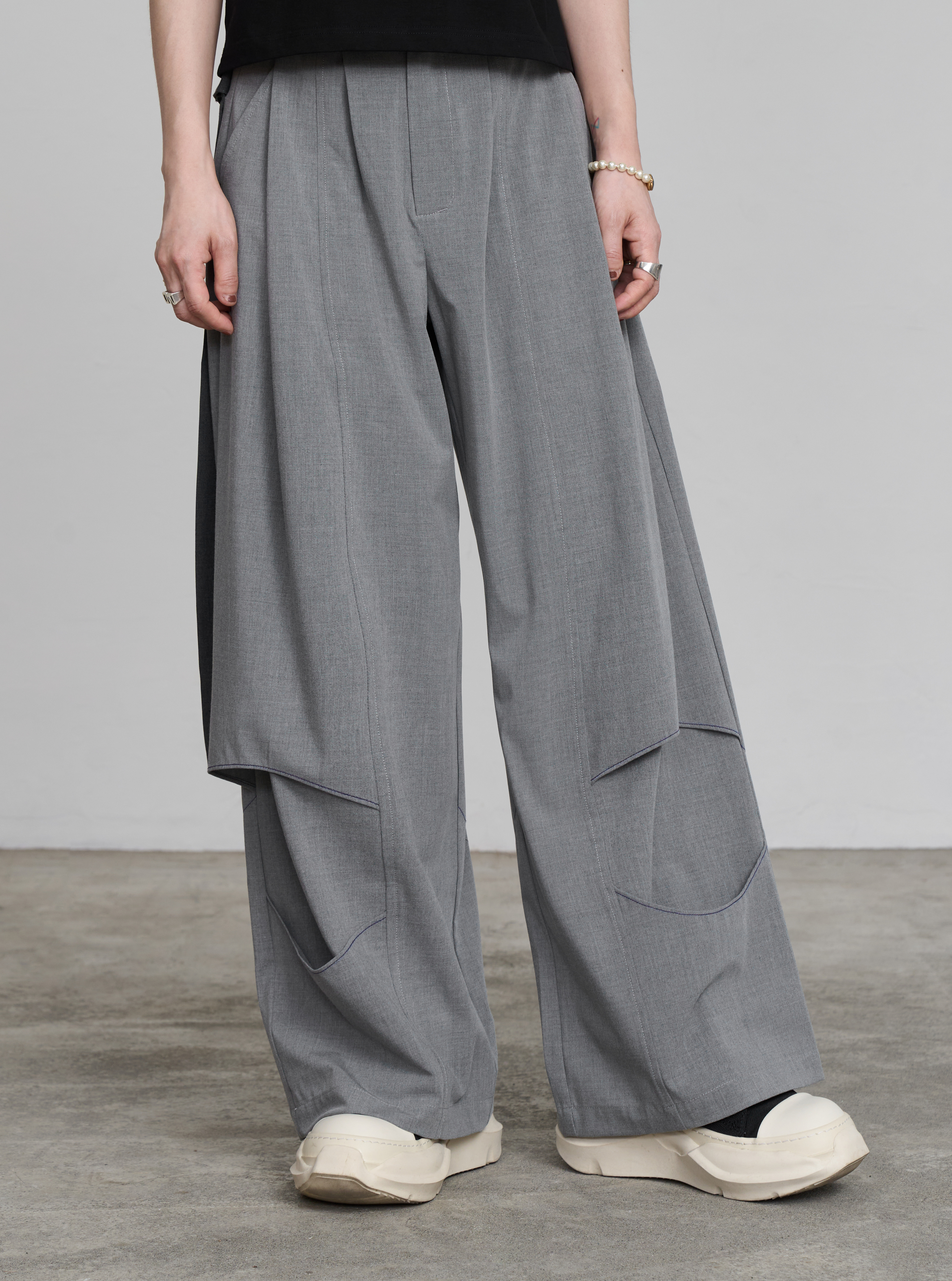 Relaxed Tailored Trousers | Gray