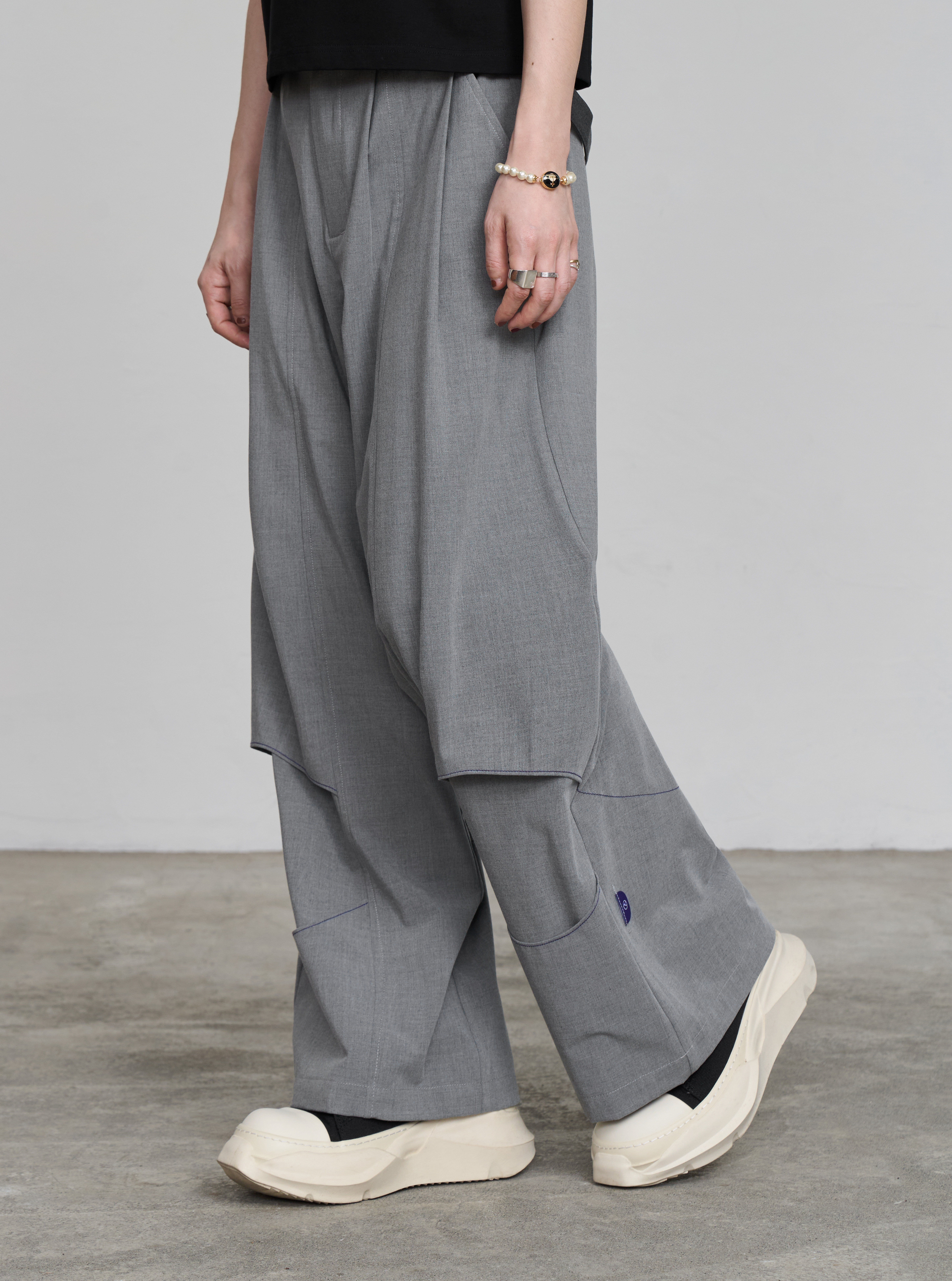 Relaxed Tailored Trousers | Gray