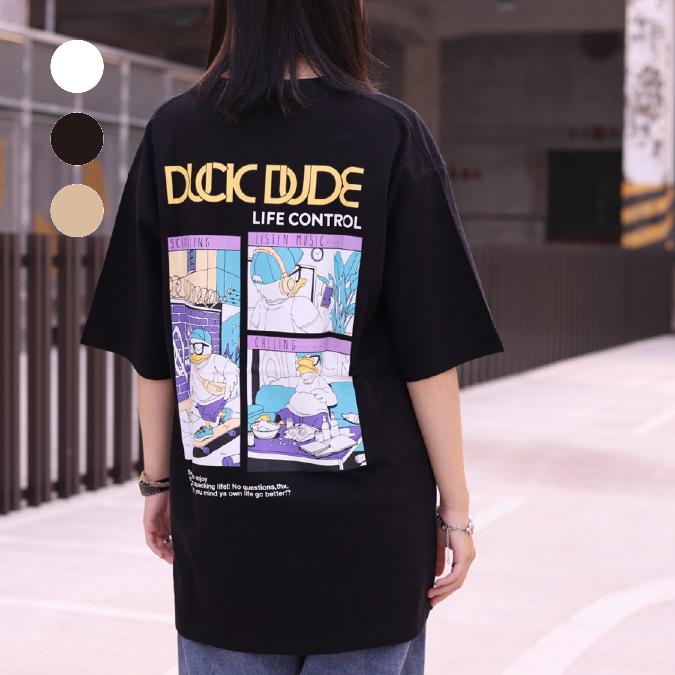 Duck Dude 達酷鴨 漫畫鴨子短Tee I-1570014
