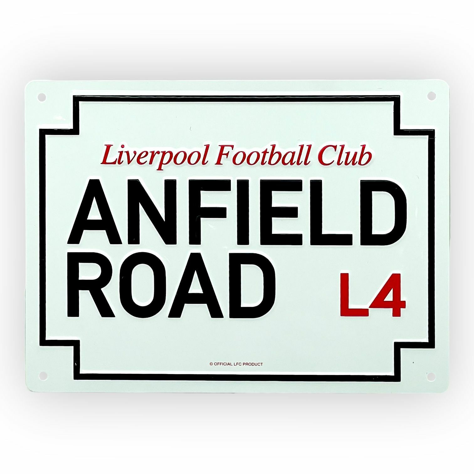 利物浦新款白色金屬路牌