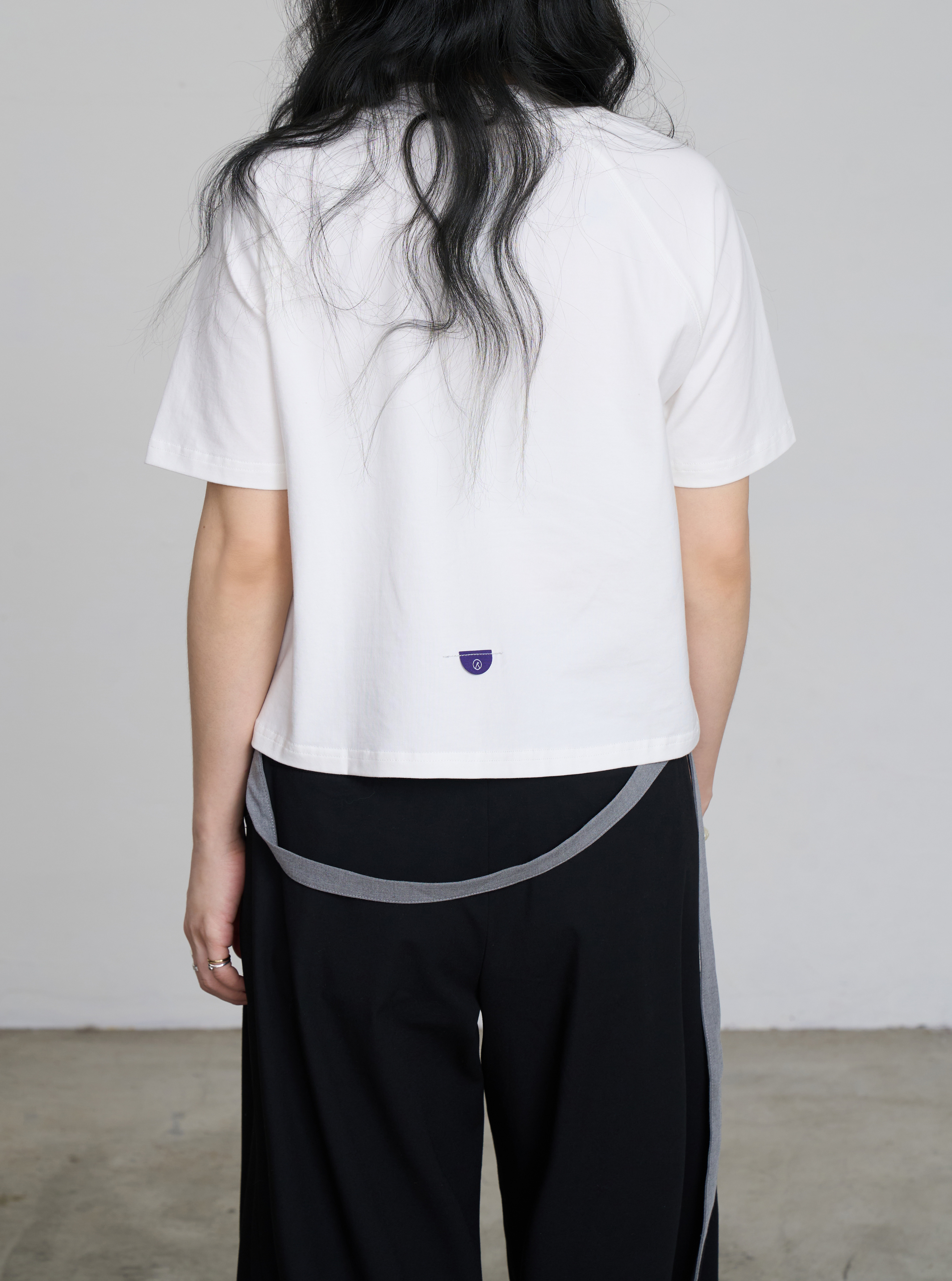 Short-Sleeve Cropped Top | Cream