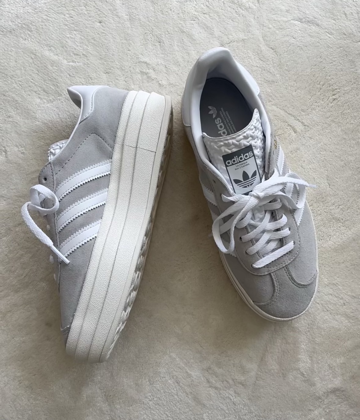 限時特價預購┃adidas GAZELLE BOLD 灰色 厚底 基本款 增高