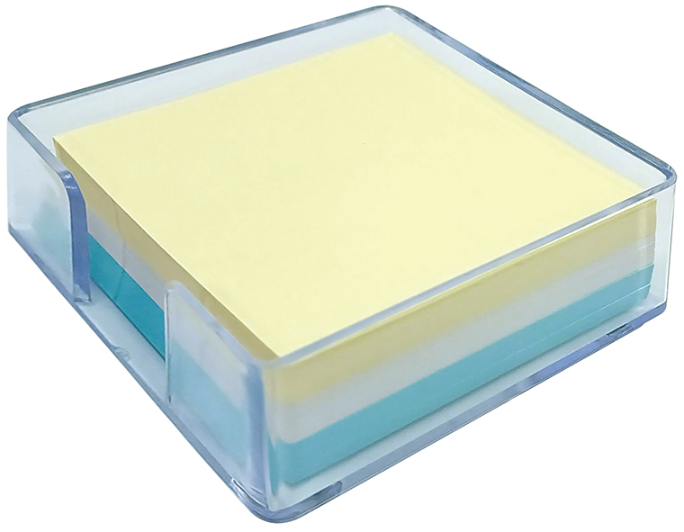 四季紙品 9*9cm壓克力便條盒- 300張/包 10*10*3.7cm【MH005】