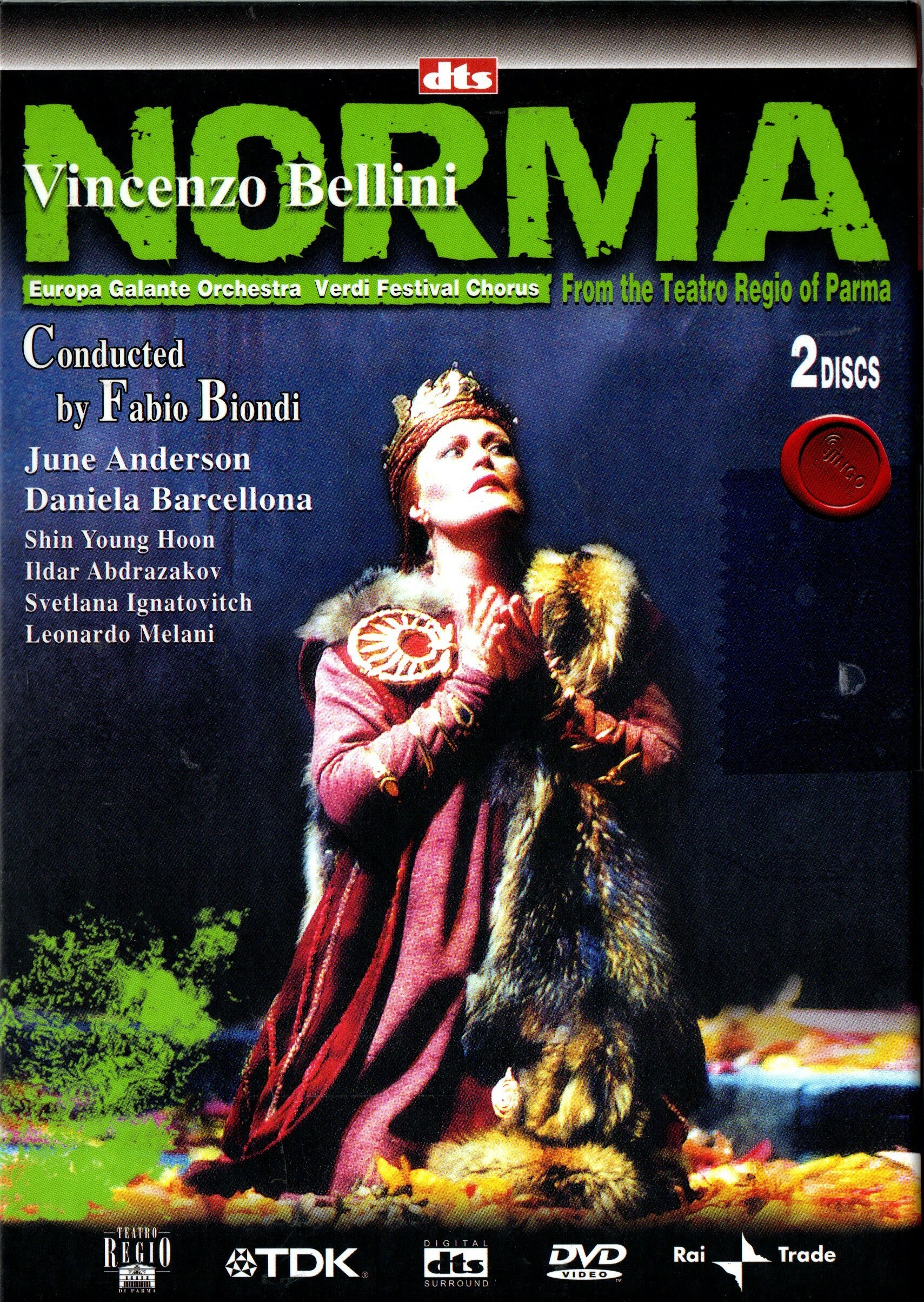 金卡價318 白利尼BELLINI NORMA 歌劇諾瑪金革2DVD 3 03