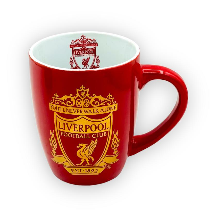 利物浦紅金色會徽咖啡杯