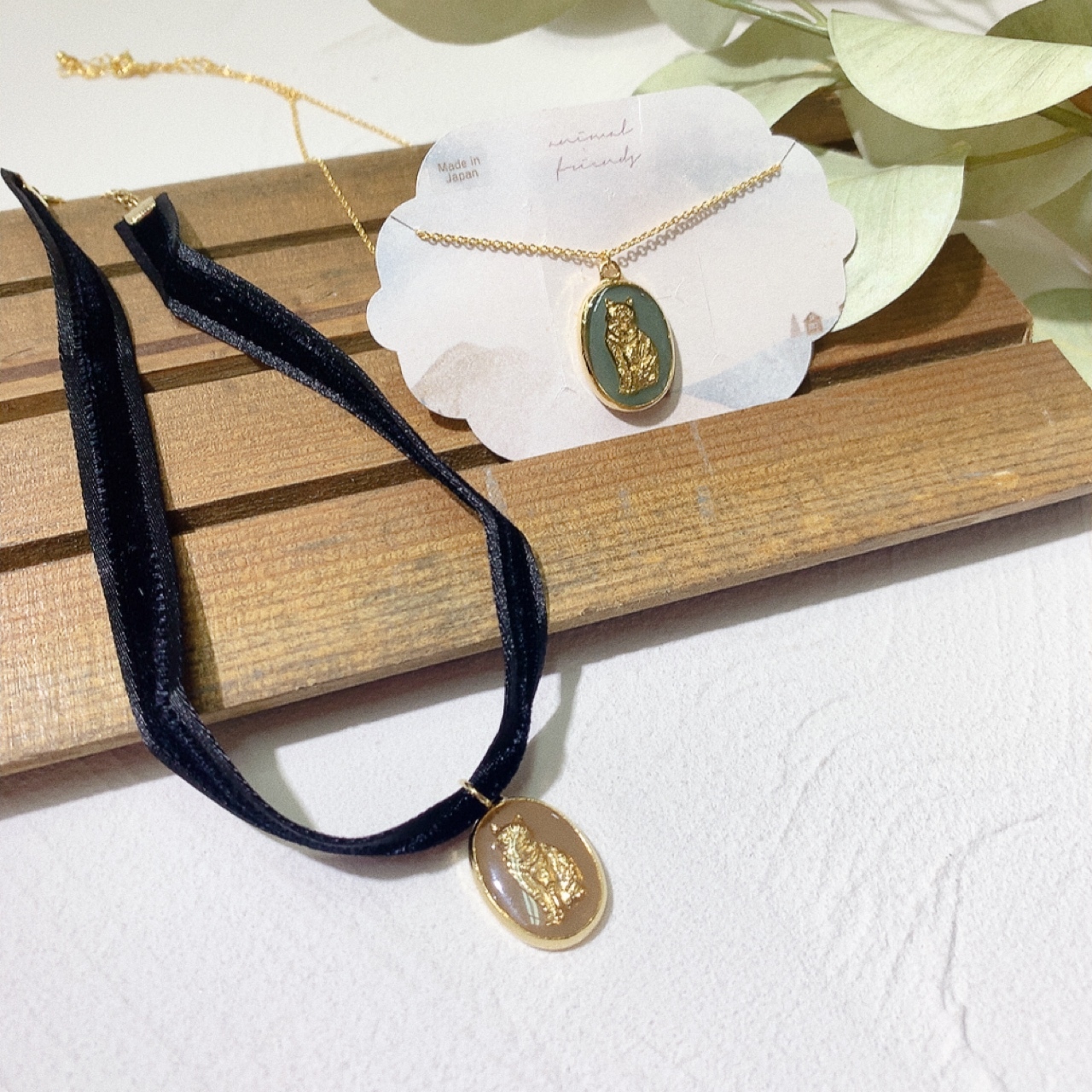 復古風貓咪金屬頸鏈/choker