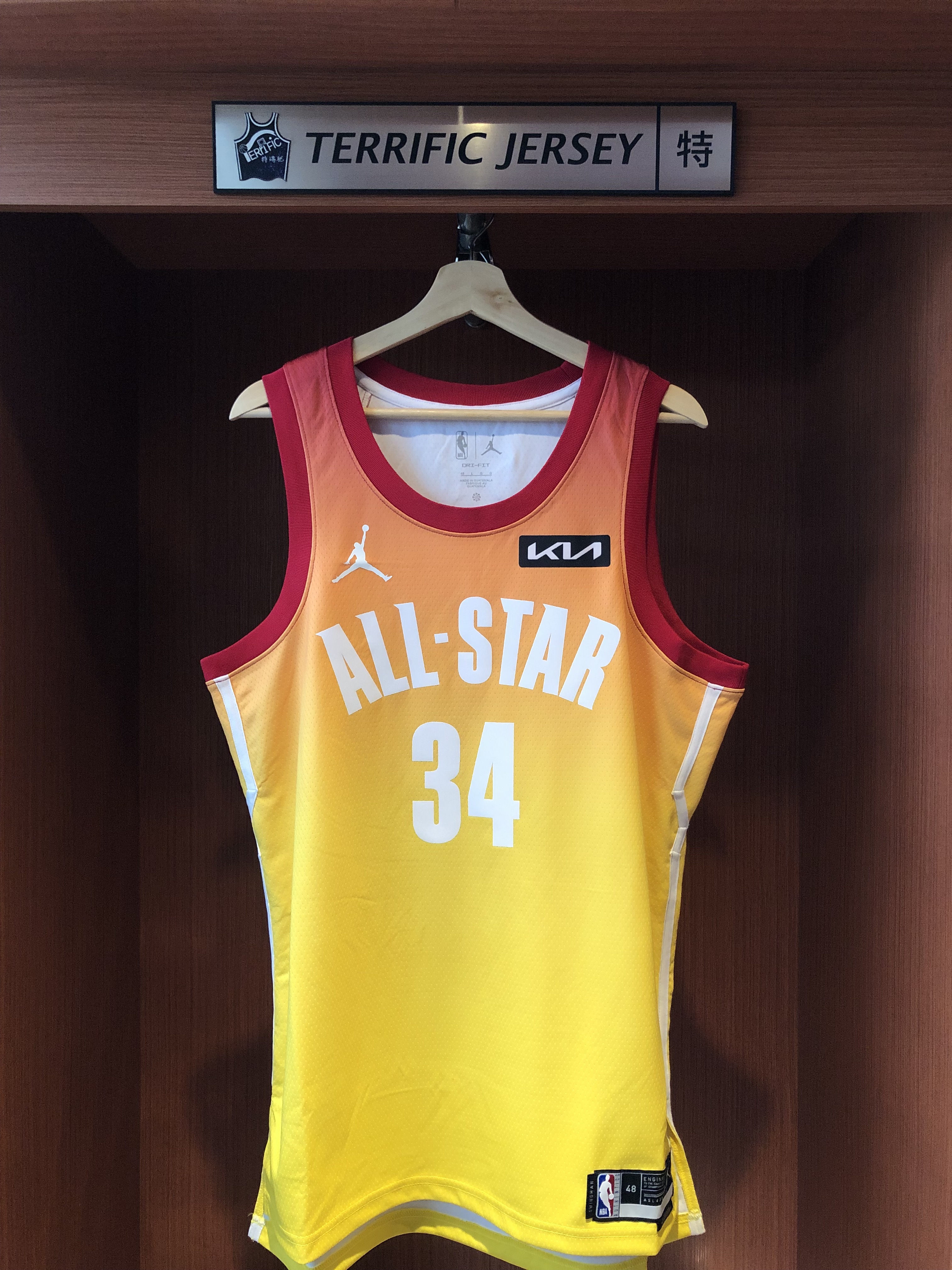 NBA球衣 Giannis Antetokounmpo 22-23 明星賽 橘黃 All Star Jordan Swingman 球迷版 熱轉印 含贊助商標 全新