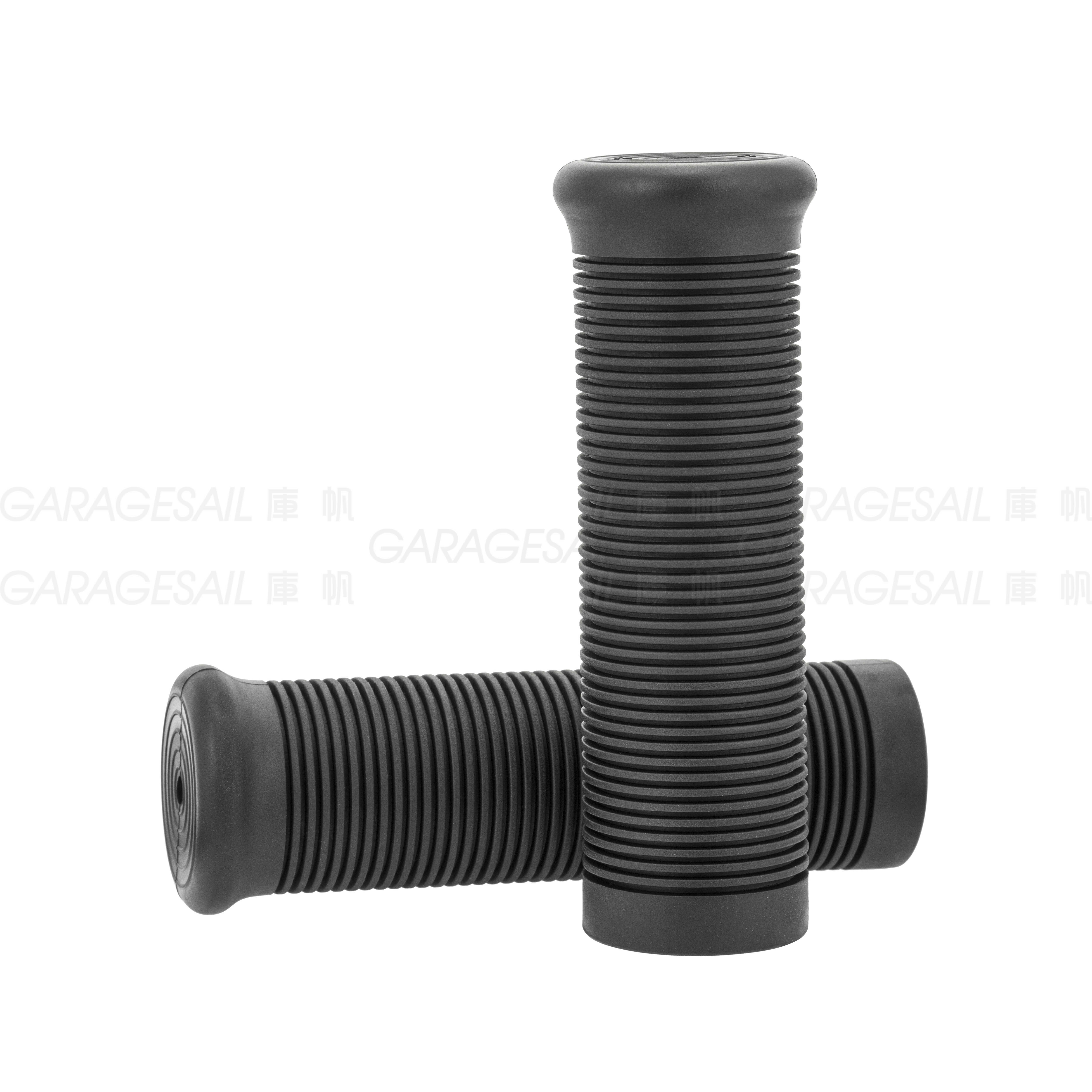 橡膠 握把套 橫條紋 - 黑