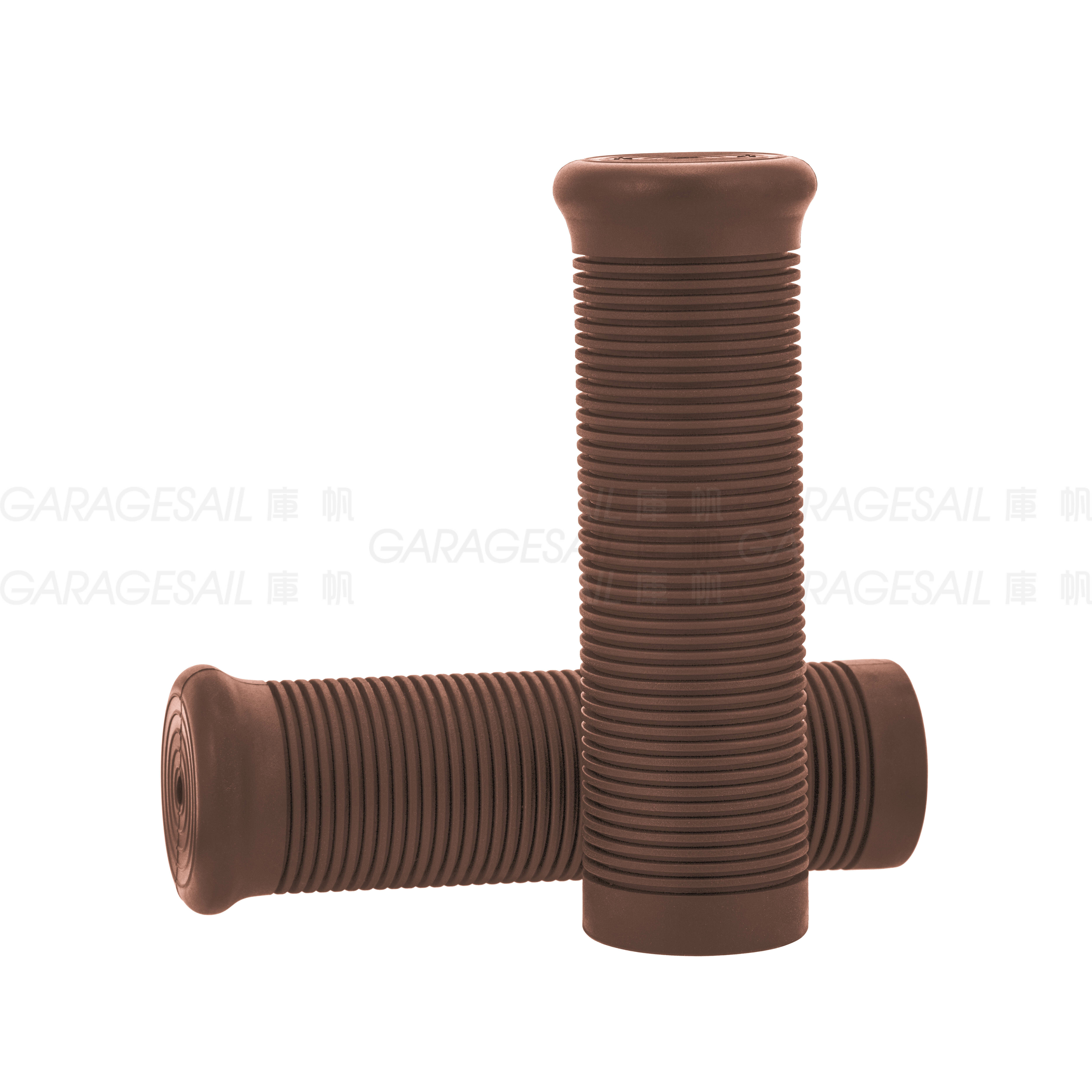 橡膠 握把套 橫條紋 - 咖啡